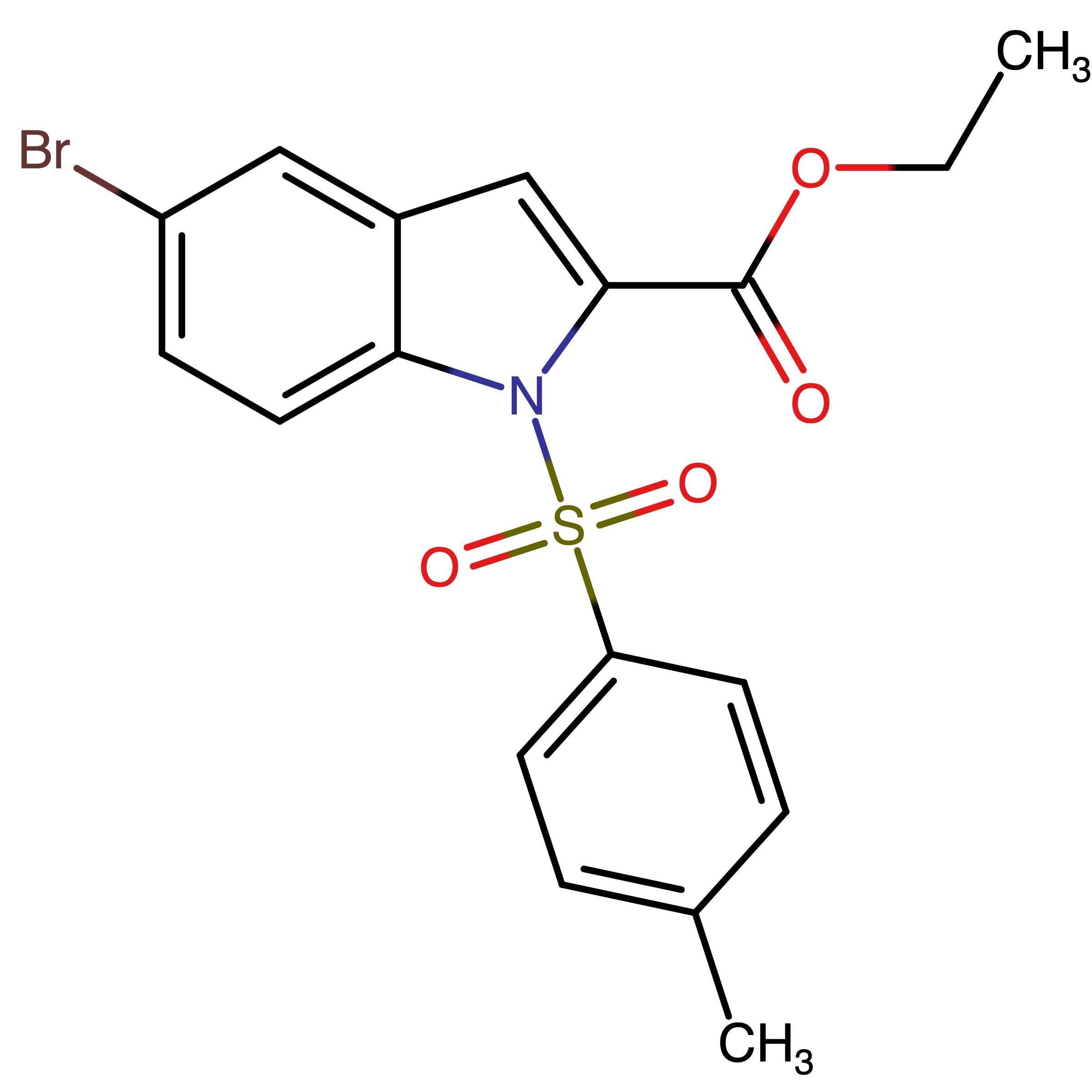 CAS RN 104699-54-9 | Ethyl 5-bromo-1-(4-methylphenyl)sulfonylindole-2-carboxylate