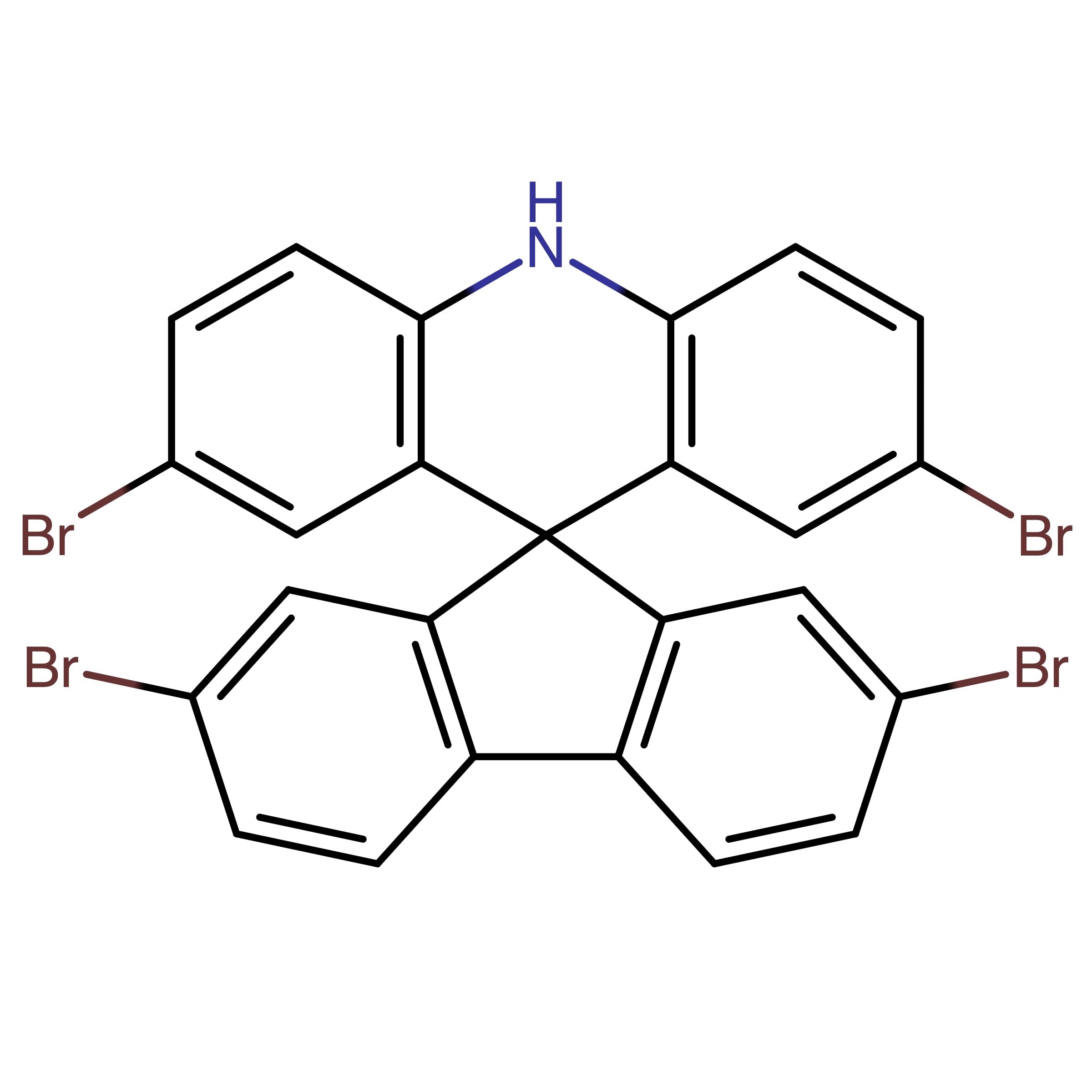 CAS RN 1303969-28-9 | Name: 2,2',7,7'?Tetrabromo?10H?spiro[acridine?9,9'?fluorene]