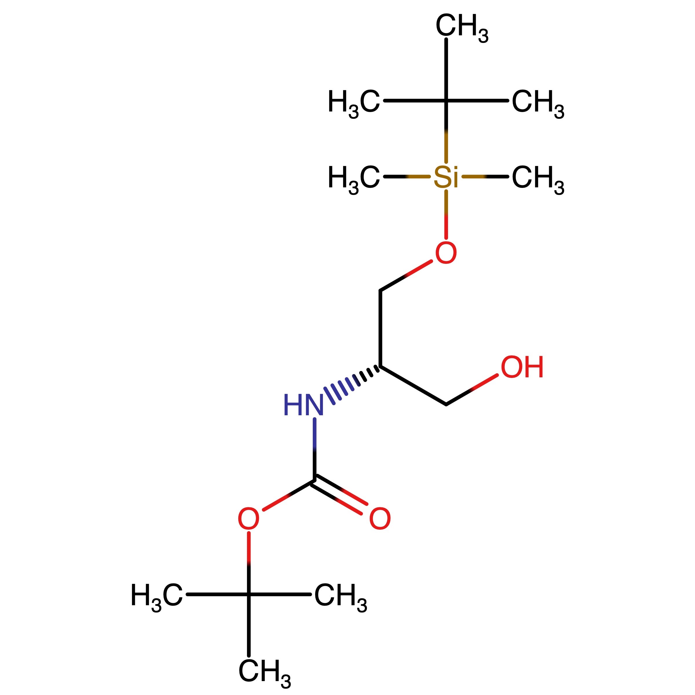 CAS RN 185692-85-7 | tert-Butyl N-[(2S)-1-[tert-butyl(dimethyl)silyl]oxy-3-hydroxypropan-2-yl]carbamate | MFCD28403204