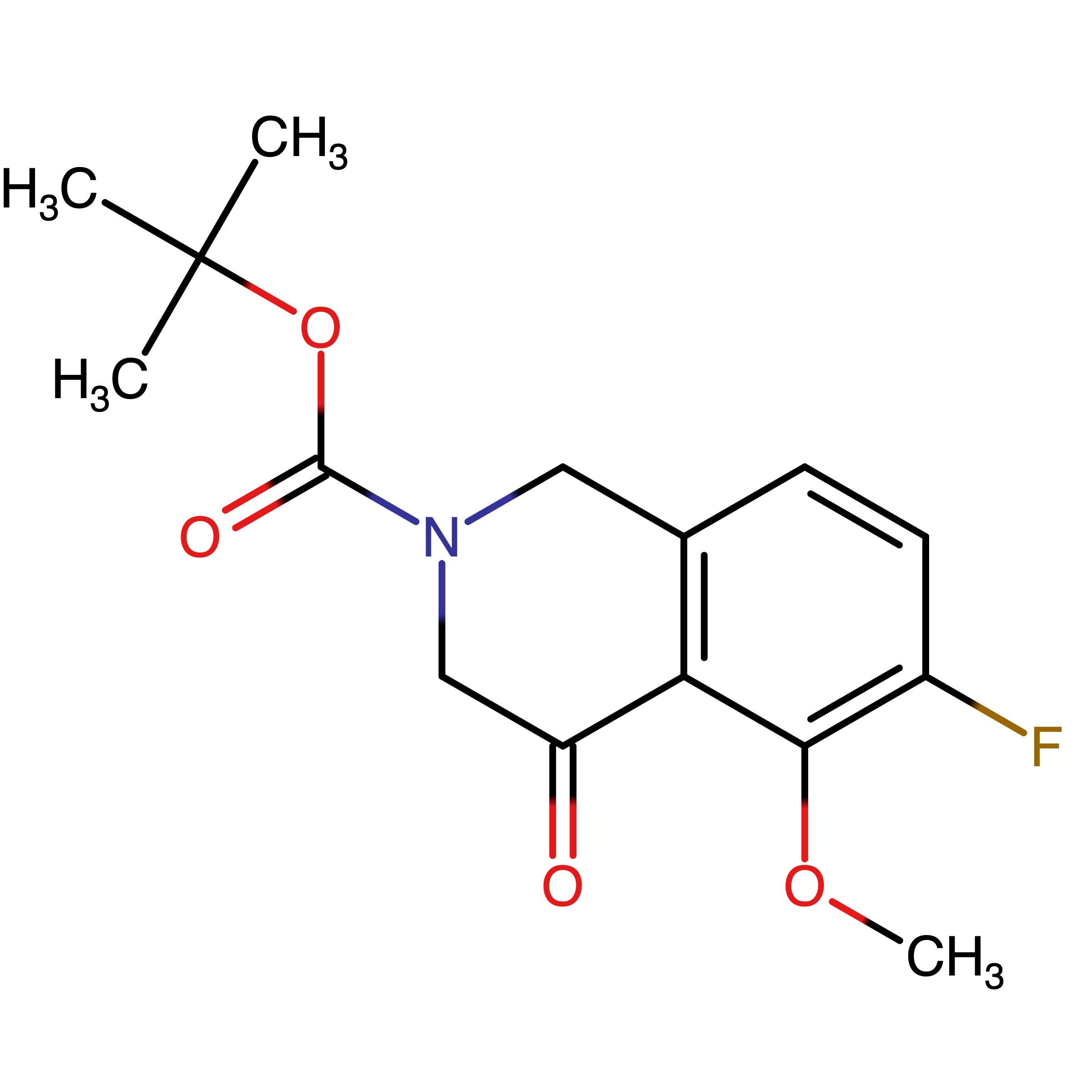 CAS RN 2757409-41-7 | Name: tert?Butyl 6?fluoro?5?methoxy?4?oxo?3,4?dihydroisoquinoline?2(1H)?carboxylate