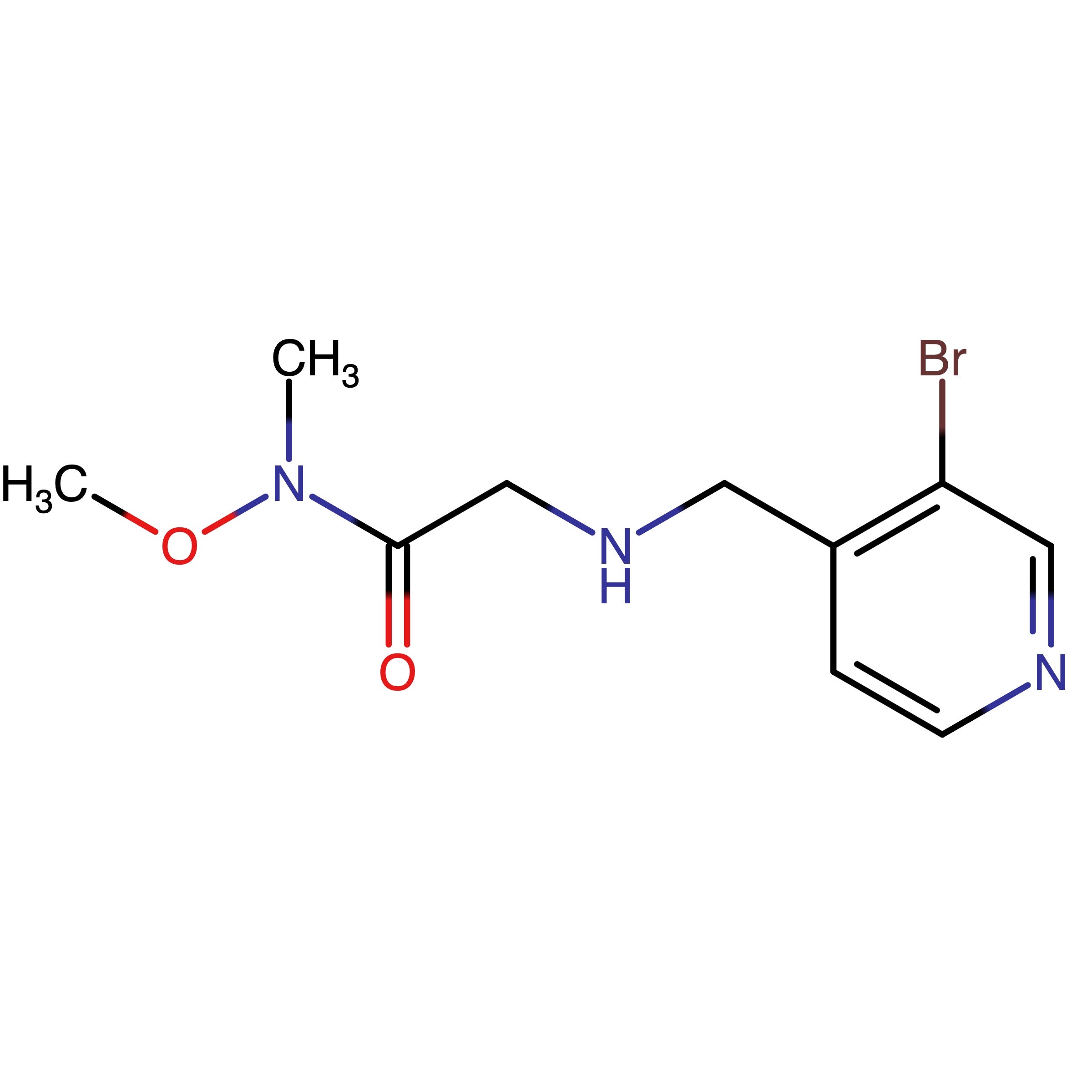 CAS RN 2757409-61-1 | Name: 2?{[(3?Bromopyridin?4?yl)methyl]amino}?N?methoxy?N?methylacetamide