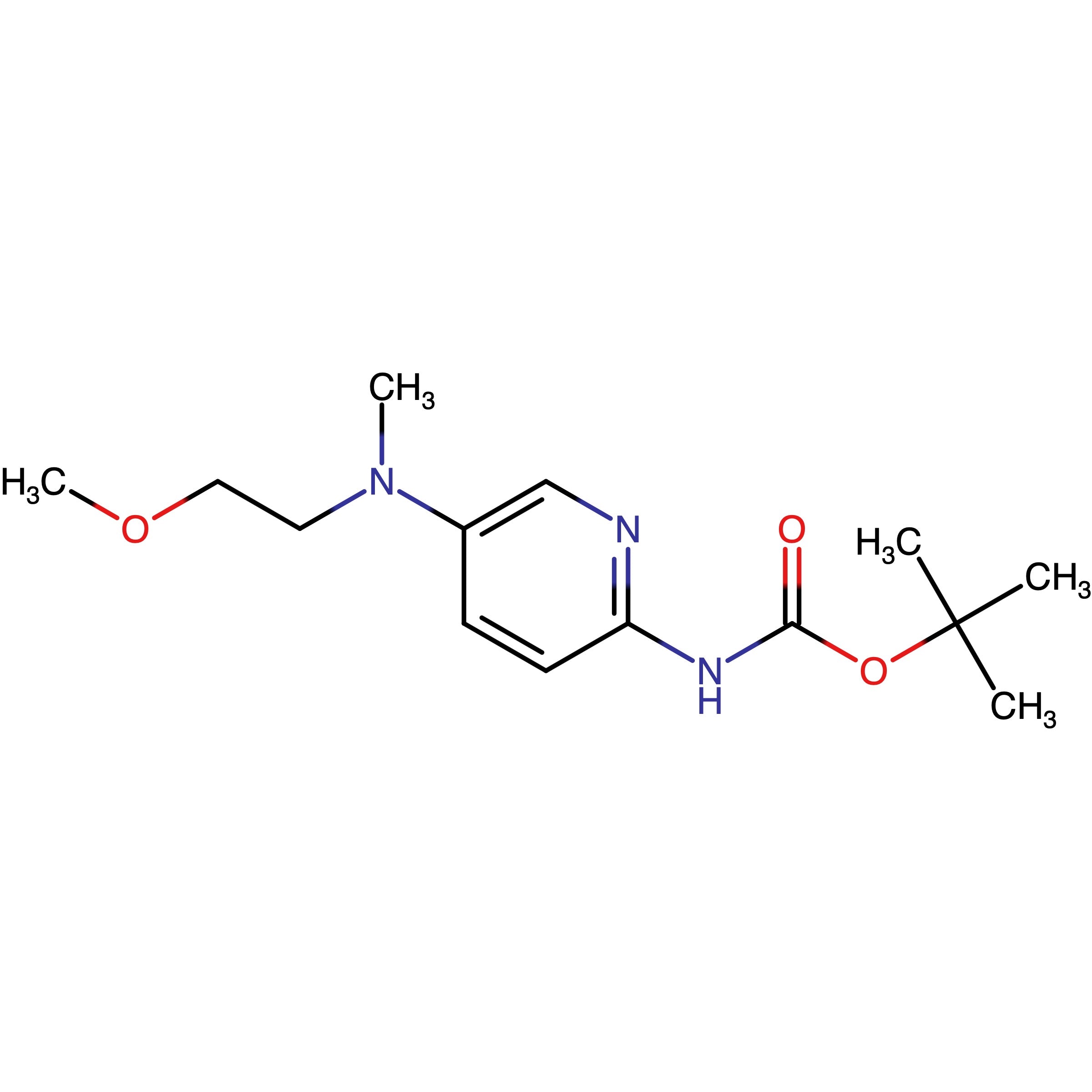 CAS RN 3021598-70-6 | Name: tert?Butyl (5?((2?methoxyethyl)(methyl)amino)pyridin?2?yl)carbamate