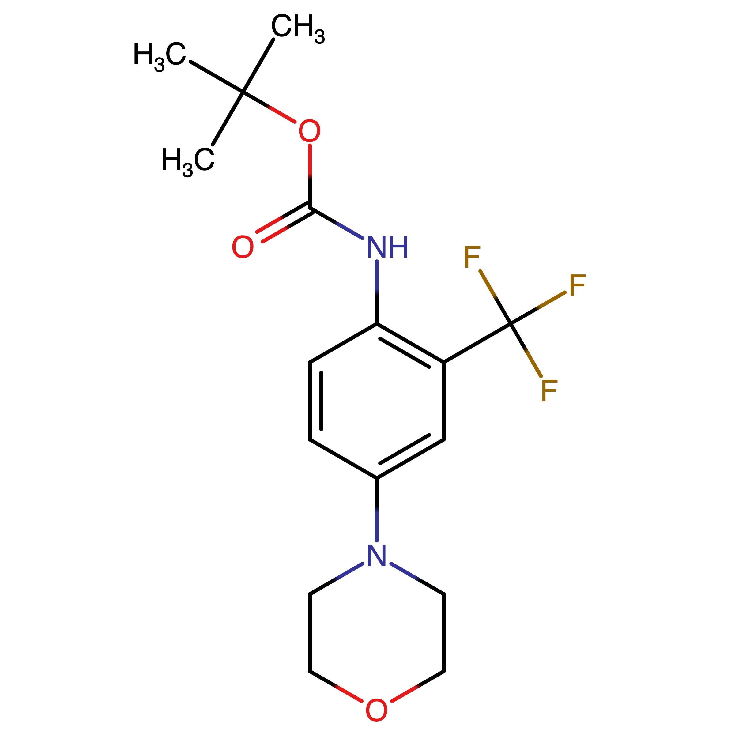 CAS RN 3021598-71-7 | Name: tert?Butyl (4?morpholino?2?(trifluoromethyl)phenyl)carbamate