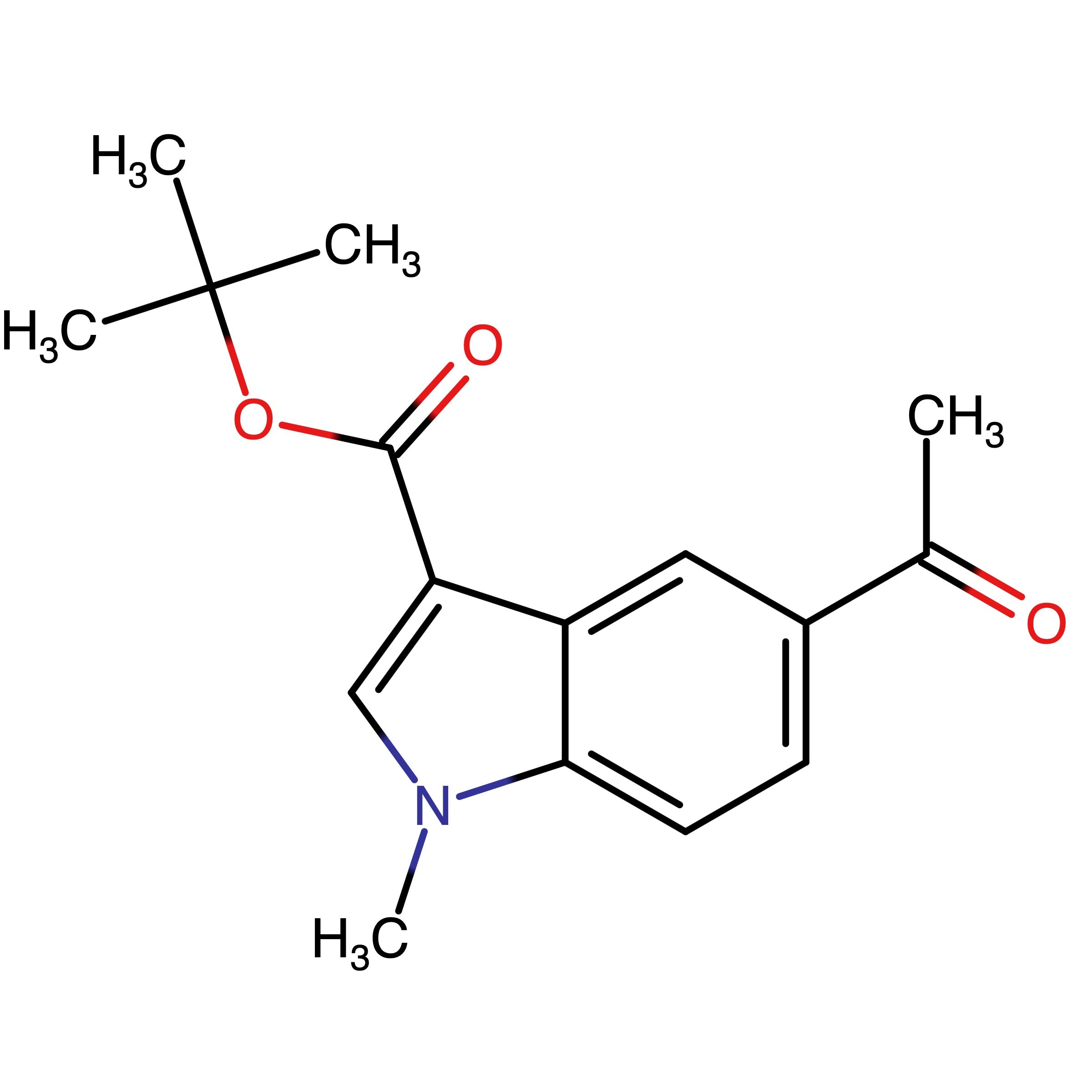 CAS RN 3021598-77-3 | Name: tert?Butyl 5?acetyl?1?methyl?1H?indole?3?carboxylate