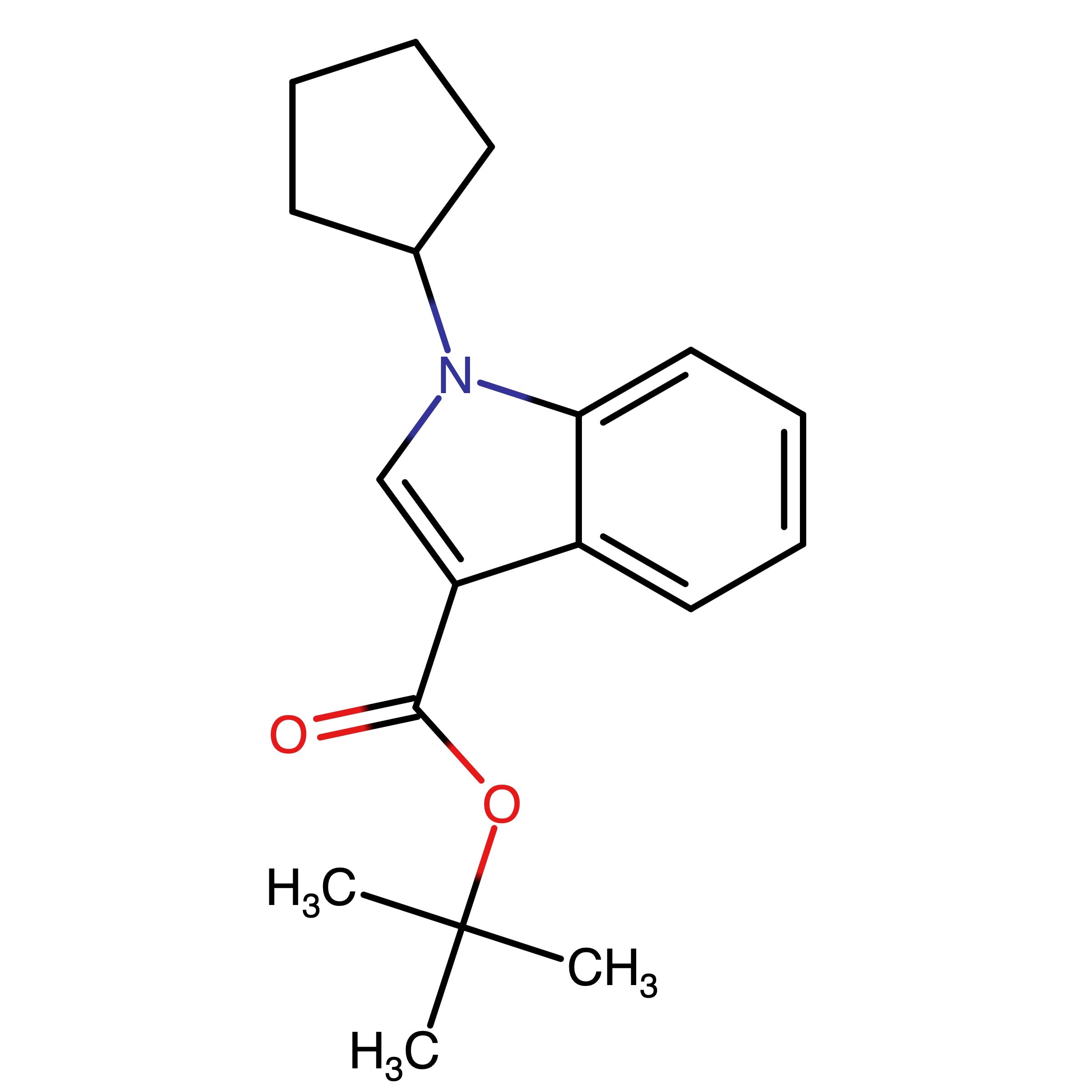 CAS RN 3021598-82-0 | Name: tert?Butyl 1?cyclopentyl?1H?indole?3?carboxylate