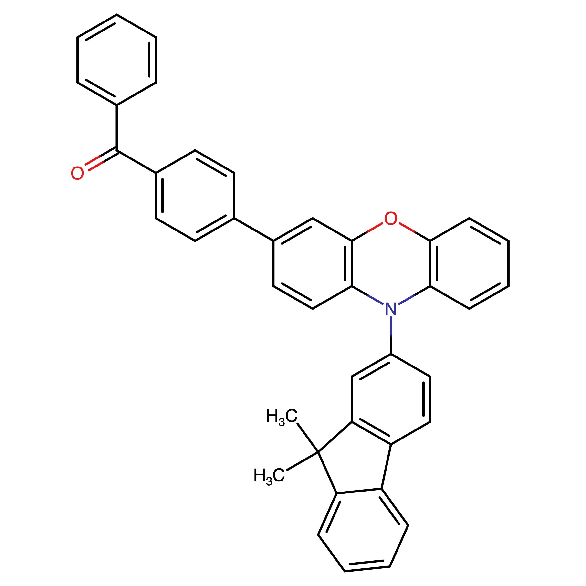 CAS RN 3079751-85-9 | Name: 10-(9,9-Dimethylfluoren-2-yl)-3-(4-benzoylphenyl)phenoxazine