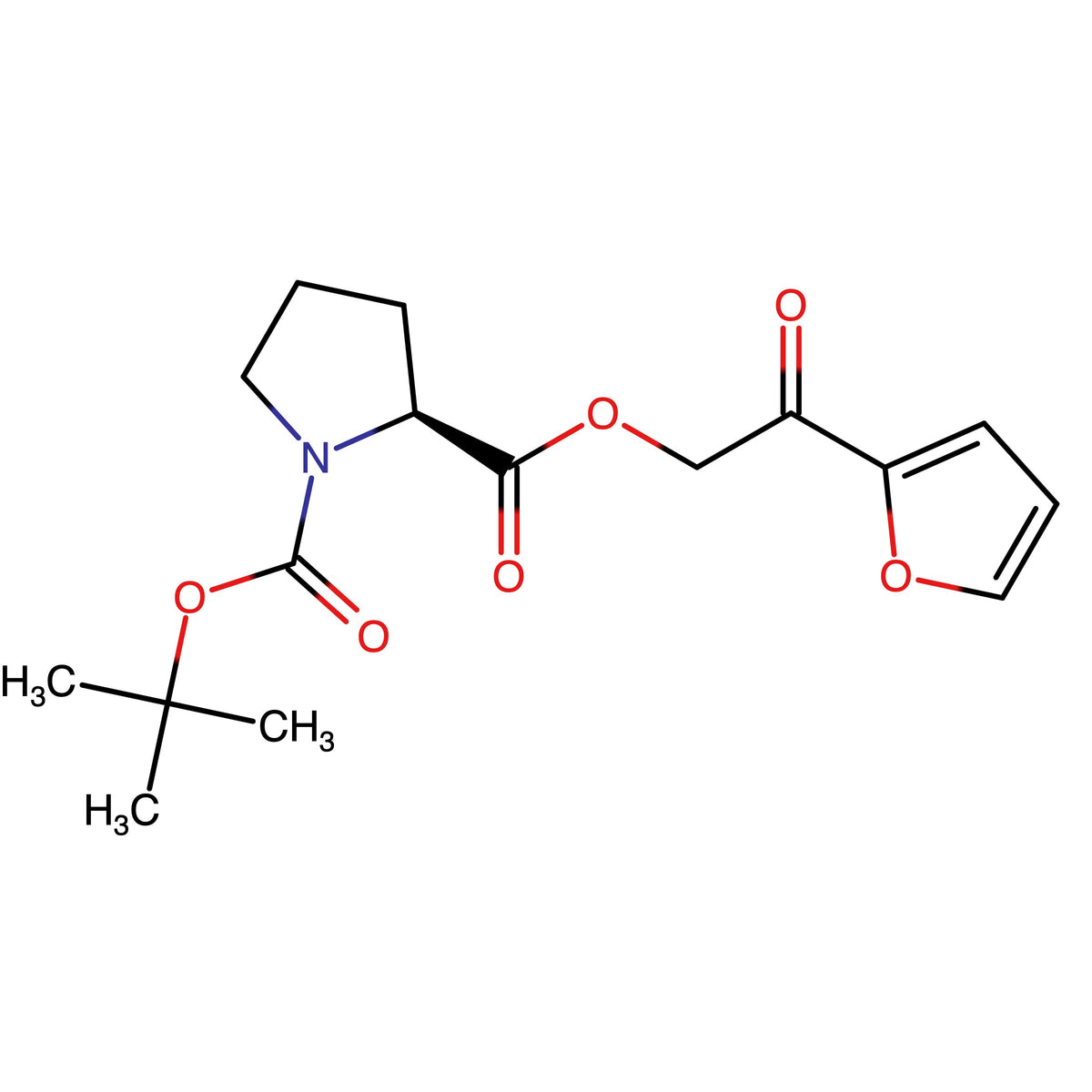 1-(tert-Butyl) 2-(2-(furan-2-yl)-2-oxoethyl) (S)-pyrrolidine-1,2-dicarboxylate