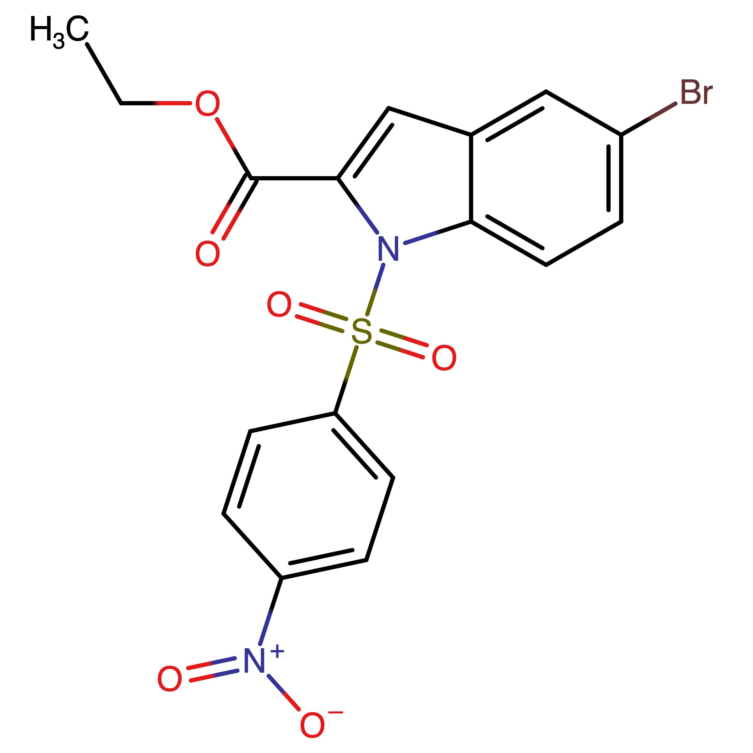 Ethyl 5-bromo-1-[(4-nitrophenyl)sulfonyl]-1H-indole-2-carboxylate