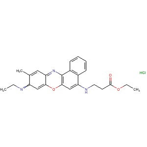 Ethyl 3-((9-(ethylimino)-10-methyl-9H-benzo[a]phenoxazin-5-yl)amino)propanoate hydrochloride - Hoffman Fine Chemicals