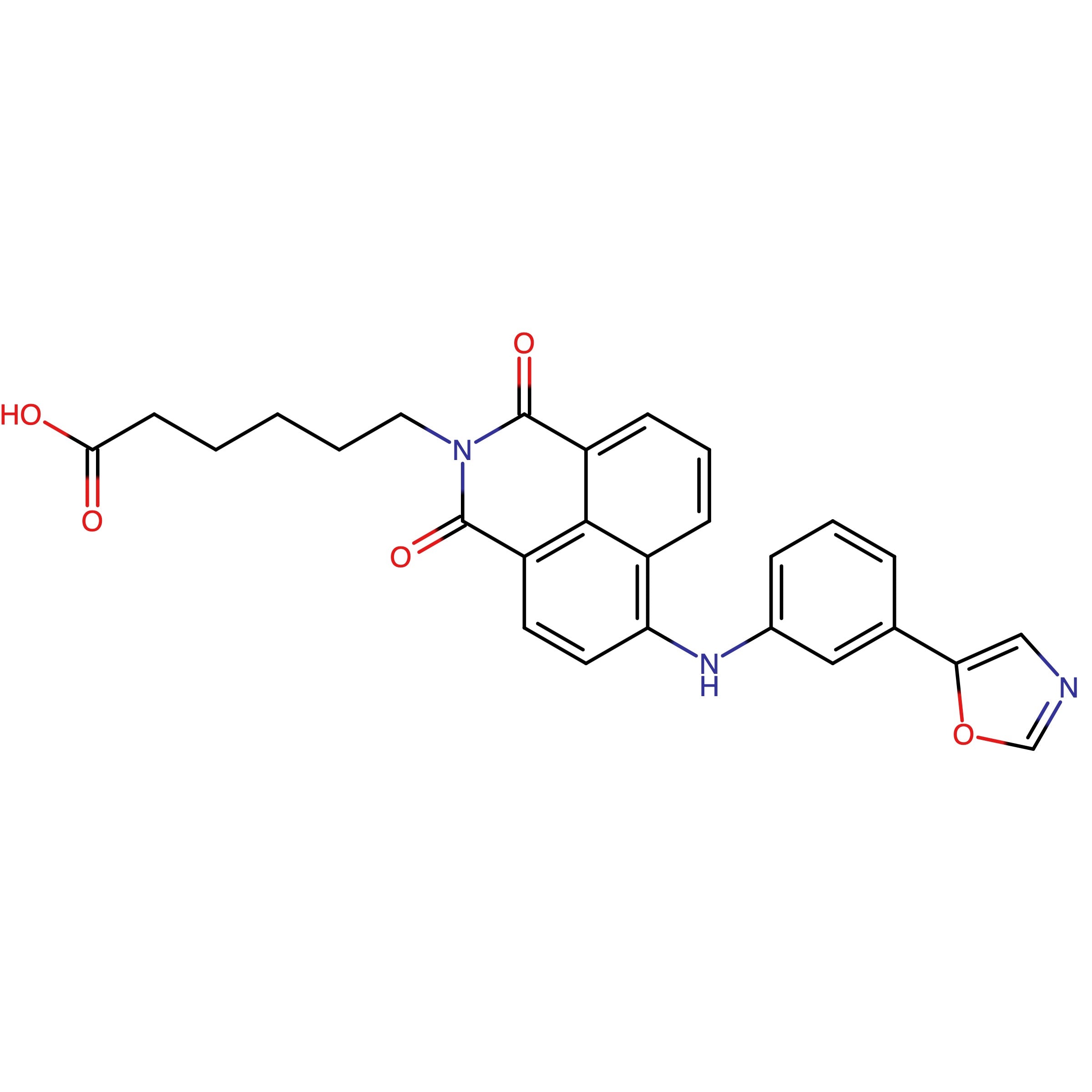 Name: 6?(6?((3?(Oxazol?5?yl)phenyl)amino)?1,3?dioxo?1H?benzo[de]isoquinolin?2(3H)?yl)hexanoic acid