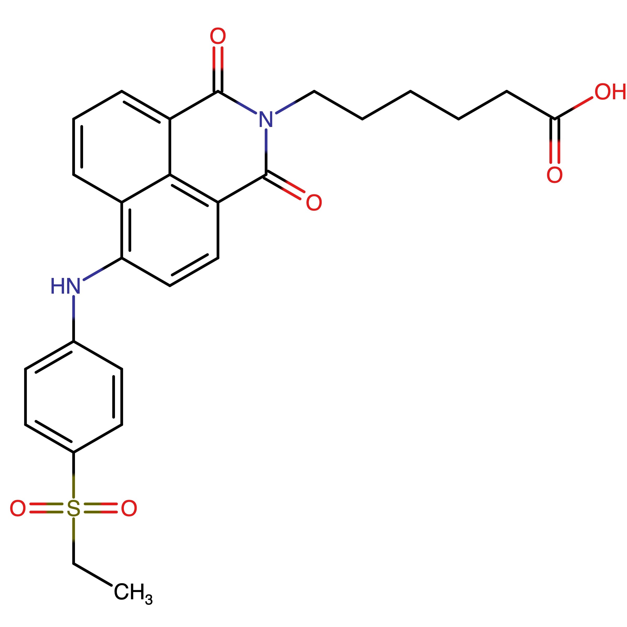 Name: 6?(6?((4?(Ethylsulfonyl)phenyl)amino)?1,3?dioxo?1H?benzo[de]isoquinolin?2(3H)?yl)hexanoic acid