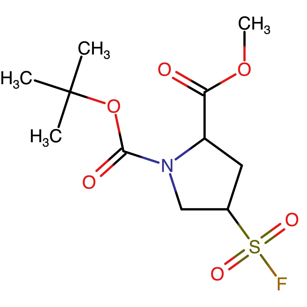 2383170-89-4 | 1-O-tert-Butyl 2-O-methyl 4-fluorosulfonylpyrrolidine-1,2-dicarboxylate (mixture of rotamers)