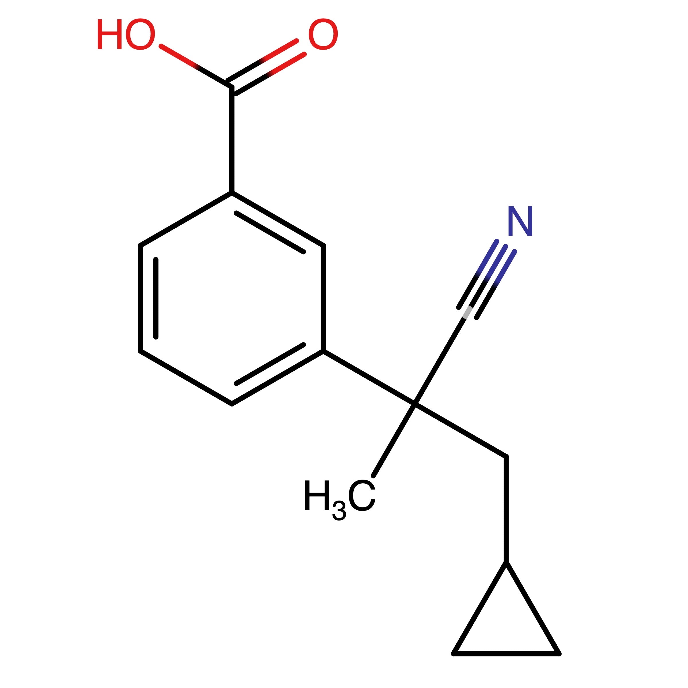 CAS RN 1005788-22-6 | 3-(1-carbonitrile-2-cyclopropyl-1-methylethyl)benzoic acid