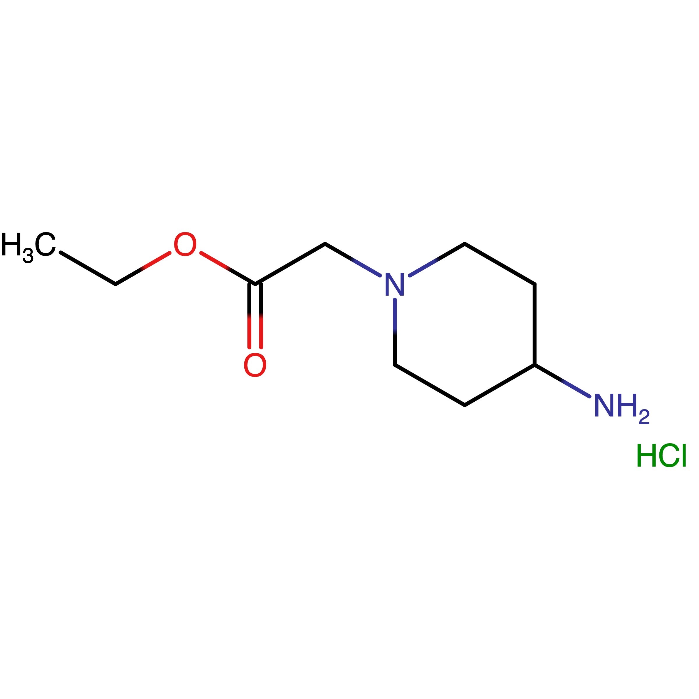 CAS RN 100708-07-4 | Ethyl 2-(4-aminopiperidin-1-yl)acetate hydrochloride | MFCD12197392
