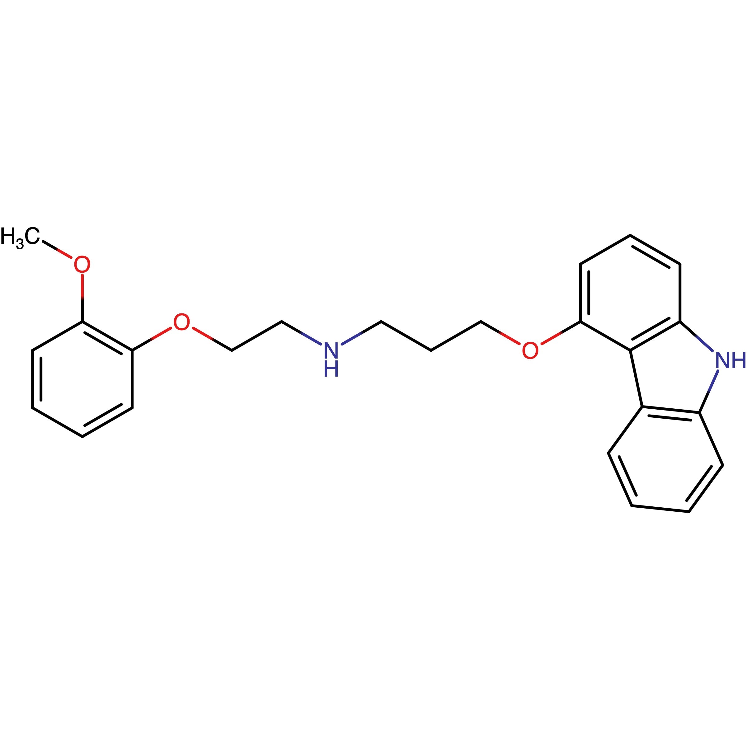 CAS RN 1023688-57-4 | 3-((9H-Carbazol-4-yl)oxy)-N-(2-(2-methoxyphenoxy)ethyl)propan-1-amine 