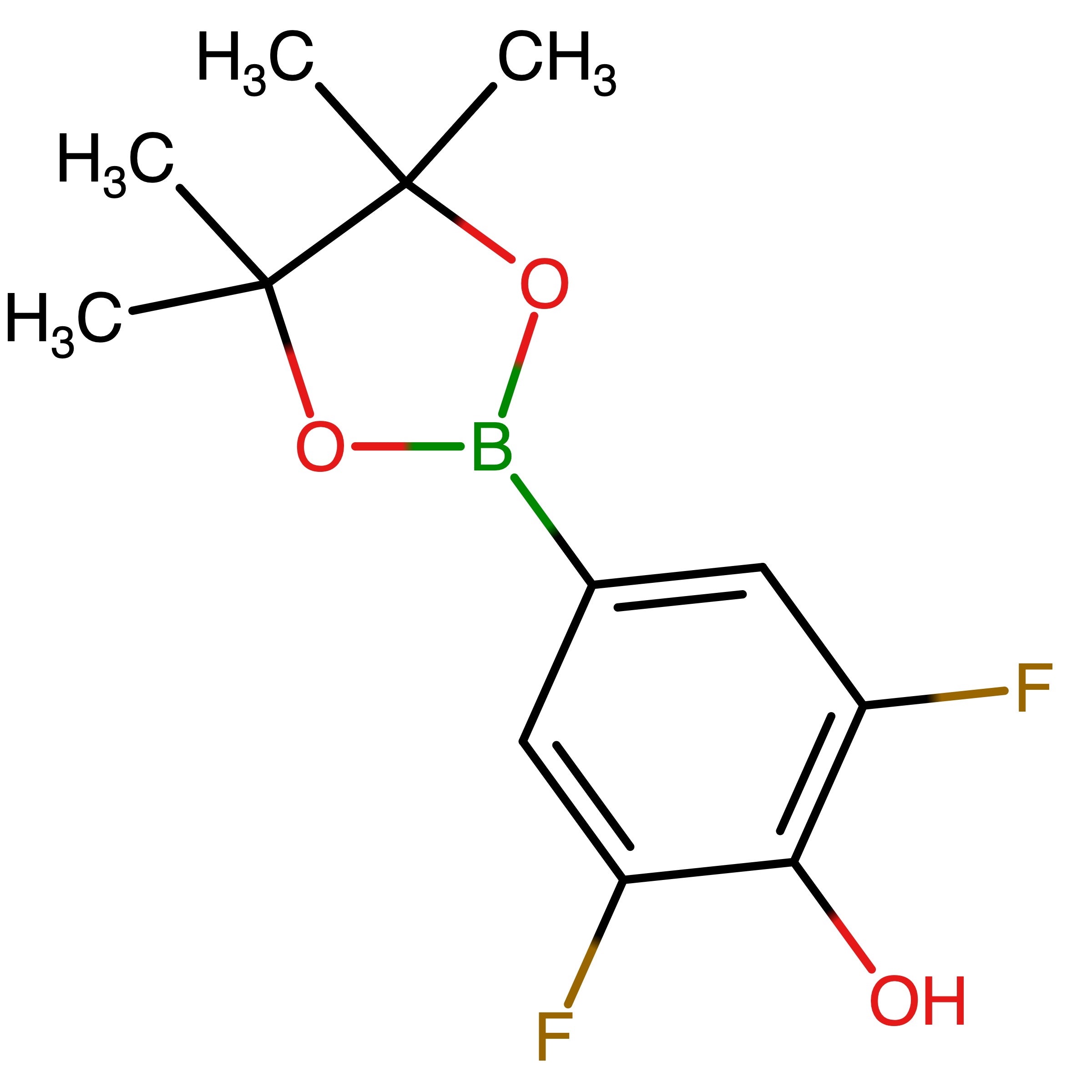 CAS RN 1029439-83-5 | 2,6-Difluoro-4-(4,4,5,5-tetramethyl-1,3,2-dioxaborolan-2-yl)phenol | MFCD16996286