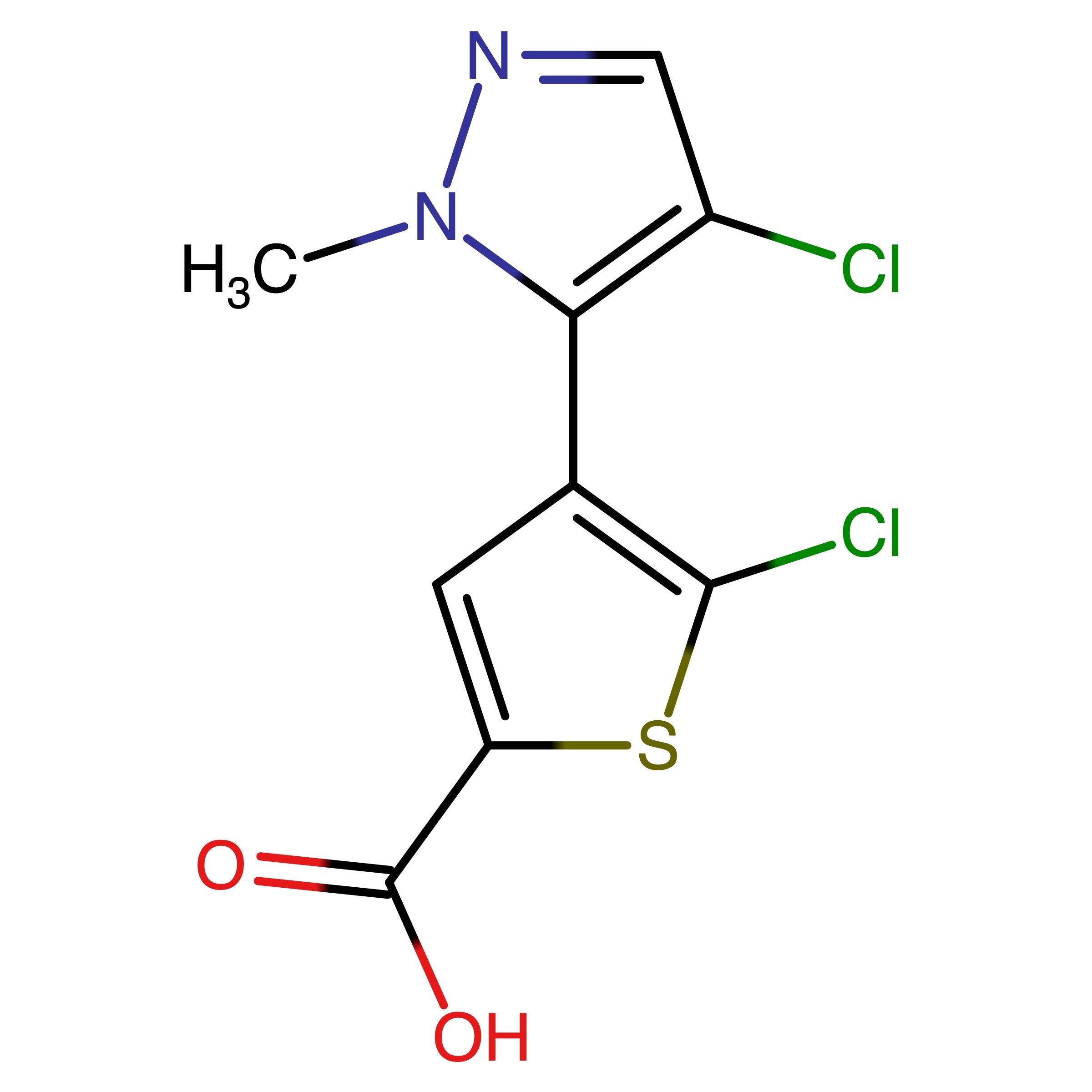 CAS RN 1047630-61-4 | 5-Chloro-4-(4-chloro-1-methyl-1H-pyrazol-5-yl)thiophene-2-carboxylic acid | MFCD28385904