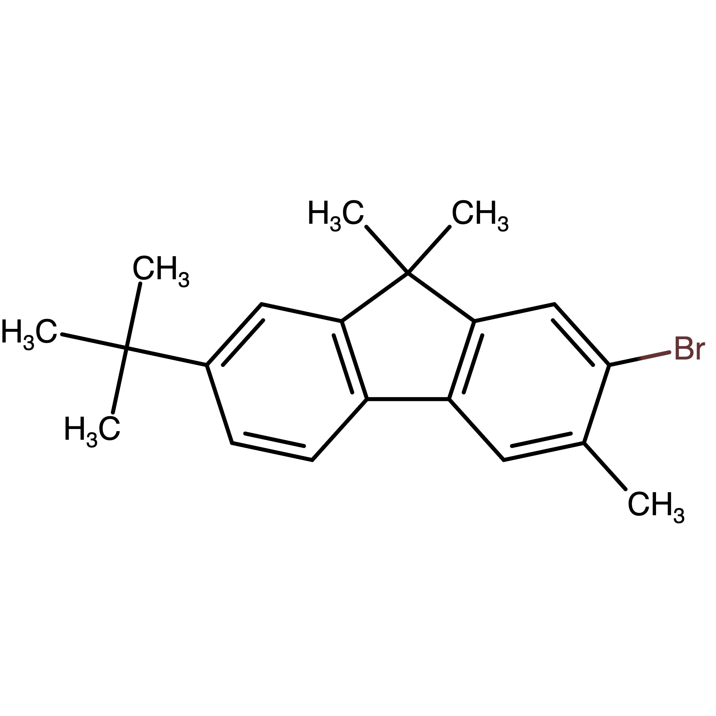 CAS RN 1047991-72-9 | 2-Bromo-7-tert-butyl-3,9,9-trimethyl-9H-fluorene