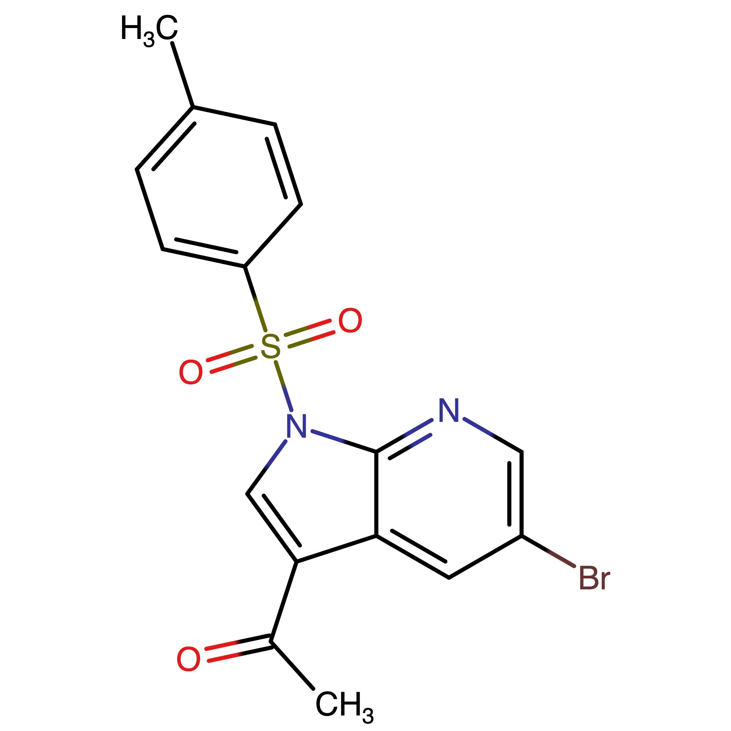 CAS RN 1052633-38-1 | 1-(5-Bromo-1-tosyl-1H-pyrrolo[2,3-b]pyridin-3-yl)ethanone | MFCD15529460
