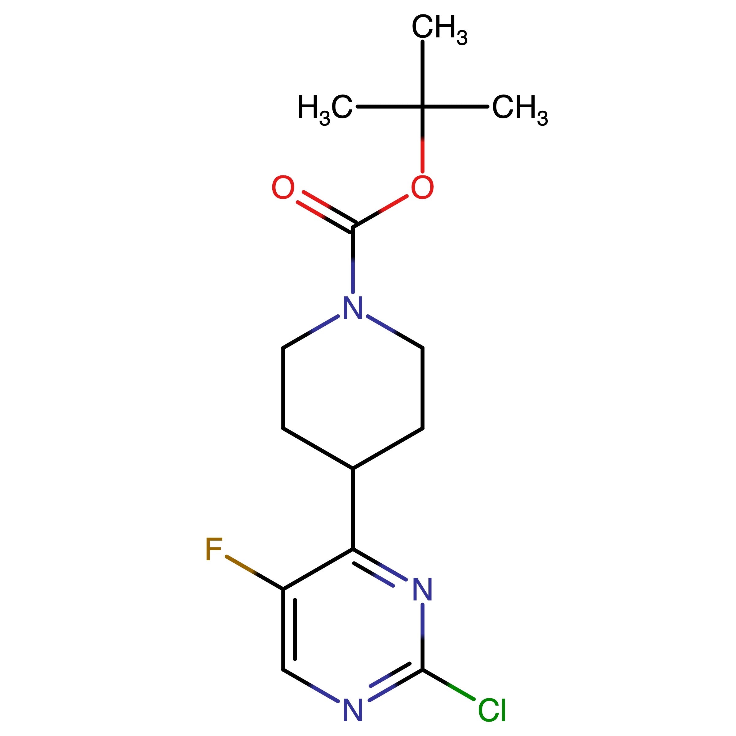 CAS RN 1053657-03-6 | tert-Butyl 4-(2-chloro-5-fluoropyrimidin-4-yl)piperidine-1-carboxylate | MFCD11109481