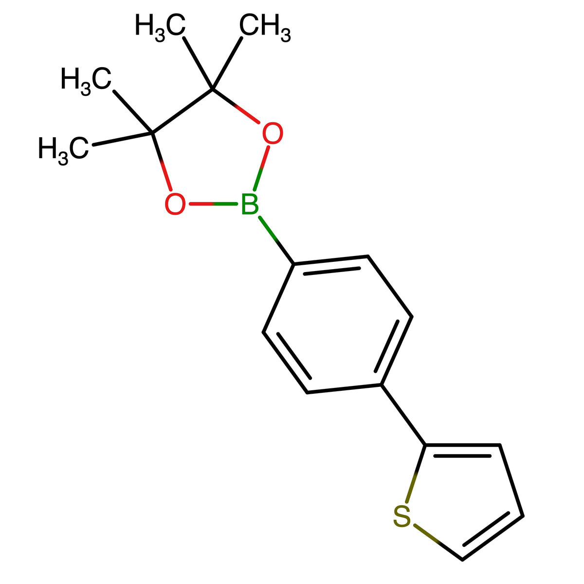 CAS RN 1056474-34-0 | 4,4,5,5-Tetramethyl-2-(4-thiophen-2-ylphenyl)-1,3,2-dioxaborolane | MFCD06797461