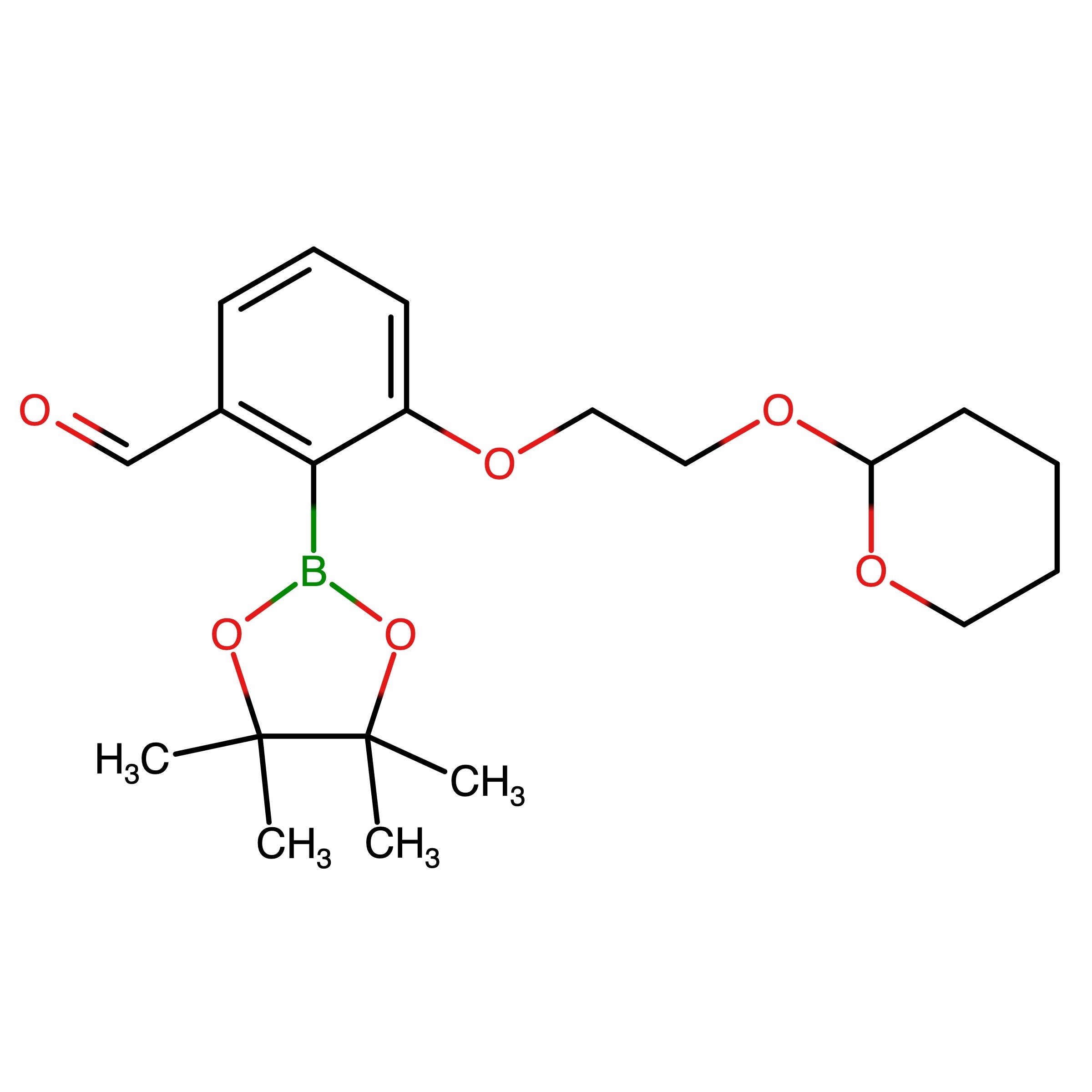 CAS RN 1093643-64-1 | 3-(2-((Tetrahydro-2H-pyran-2-yl)oxy)ethoxy)-2-(4,4,5,5-tetramethyl-1,3,2-dioxaborolan-2-yl)benzaldehyde