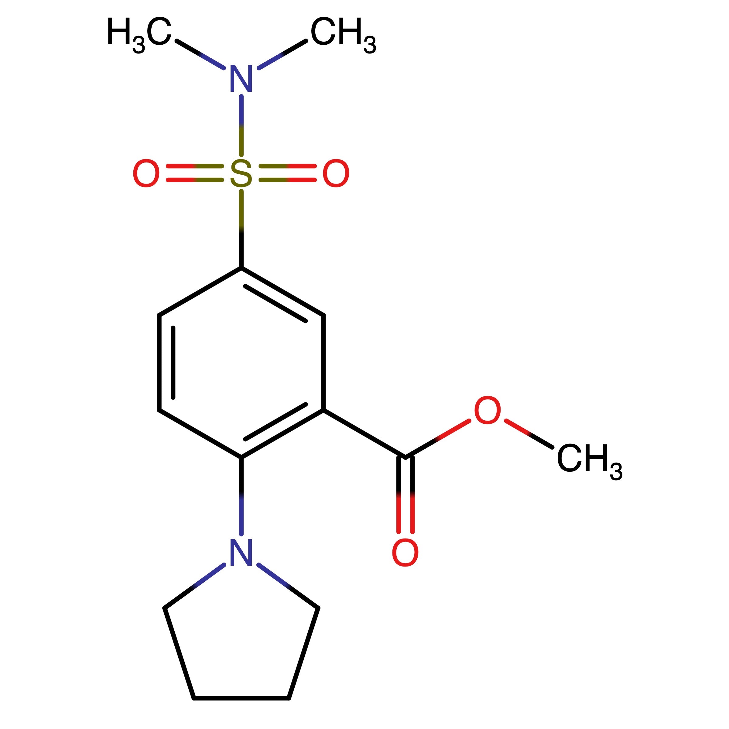 CAS RN 1095466-96-8 | Methyl 5-(N,N-dimethylsulfamoyl)-2-(pyrrolidin-1-yl)benzoate