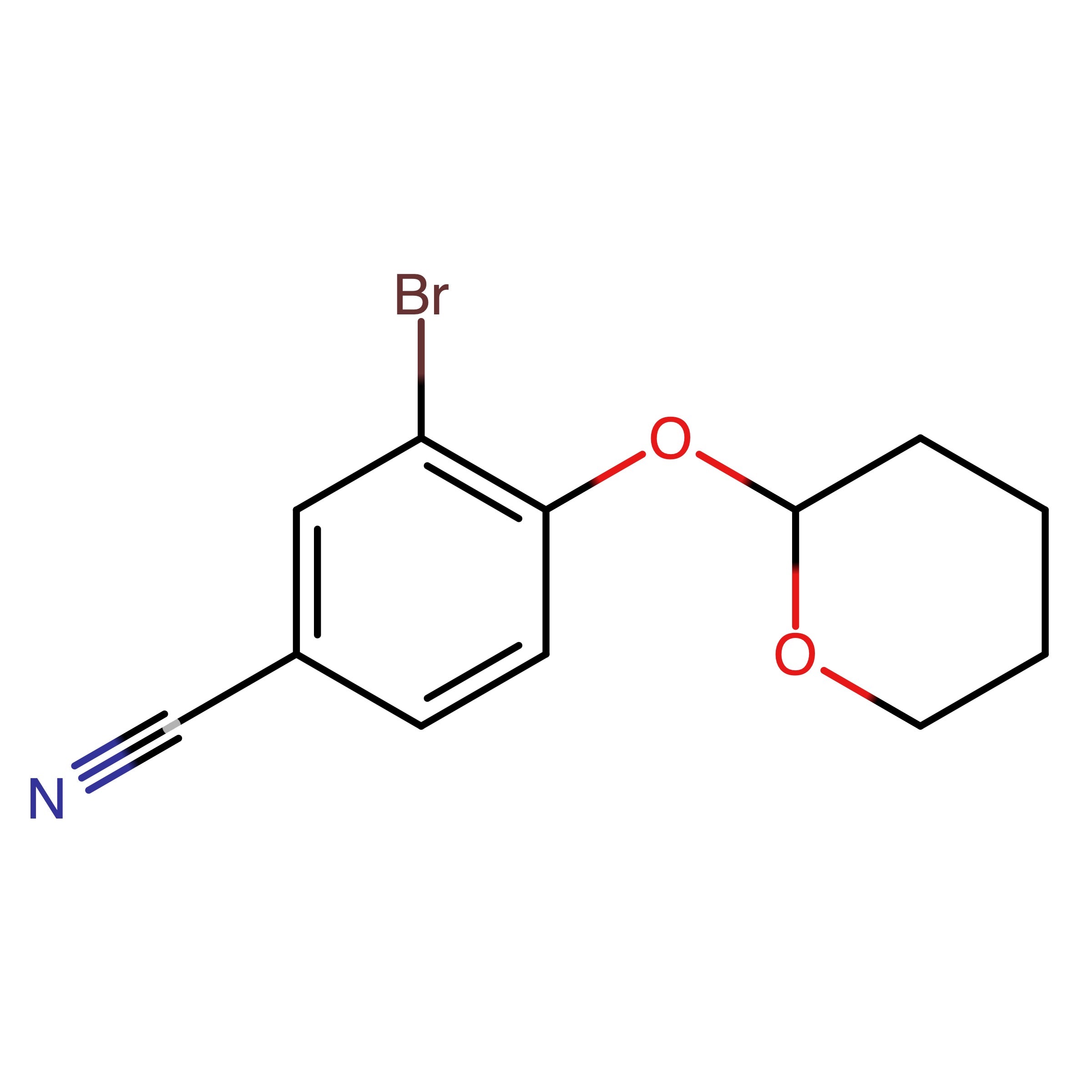 CAS RN 1123659-39-1 | 4_(Tetrahydropyran_2_yloxy)_3_bromobenzonitrile