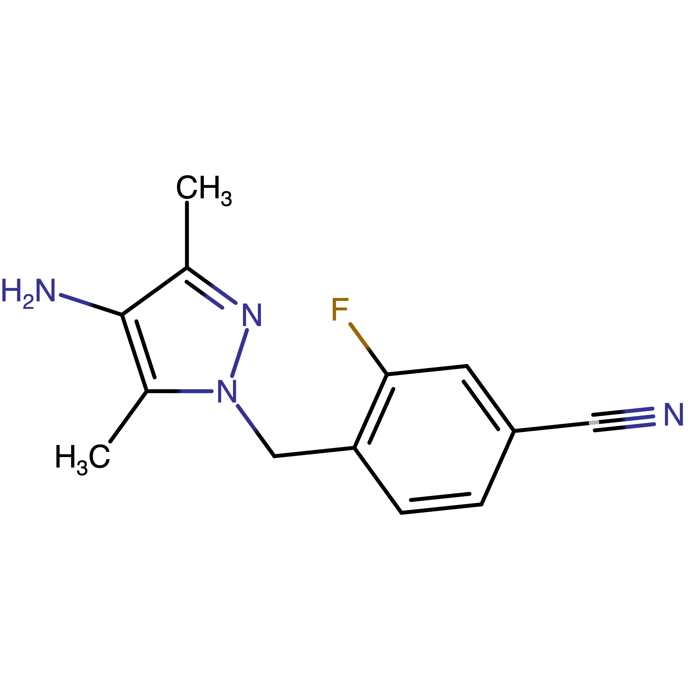 CAS RN 1152951-39-7 | 4-[(4-Amino-3,5-dimethyl-1H-pyrazol-1-yl)methyl]-3-fluorobenzonitrileÊ