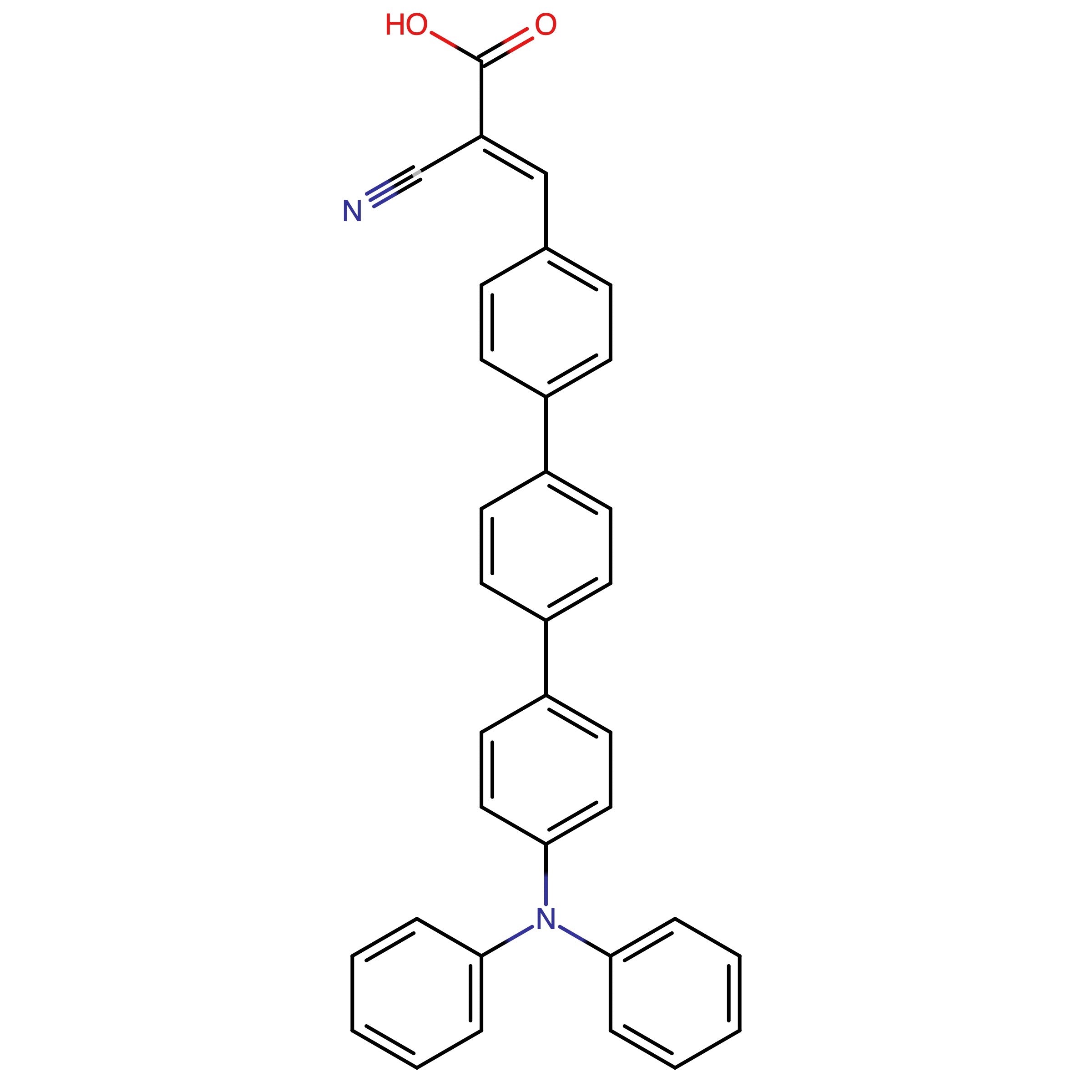 CAS RN 1172120-60-3 | (E)-2-Carbonitril-3-[4-[4-[4-(N-phenylanilino)phenyl]phenyl]phenyl]prop-2-enoic acid