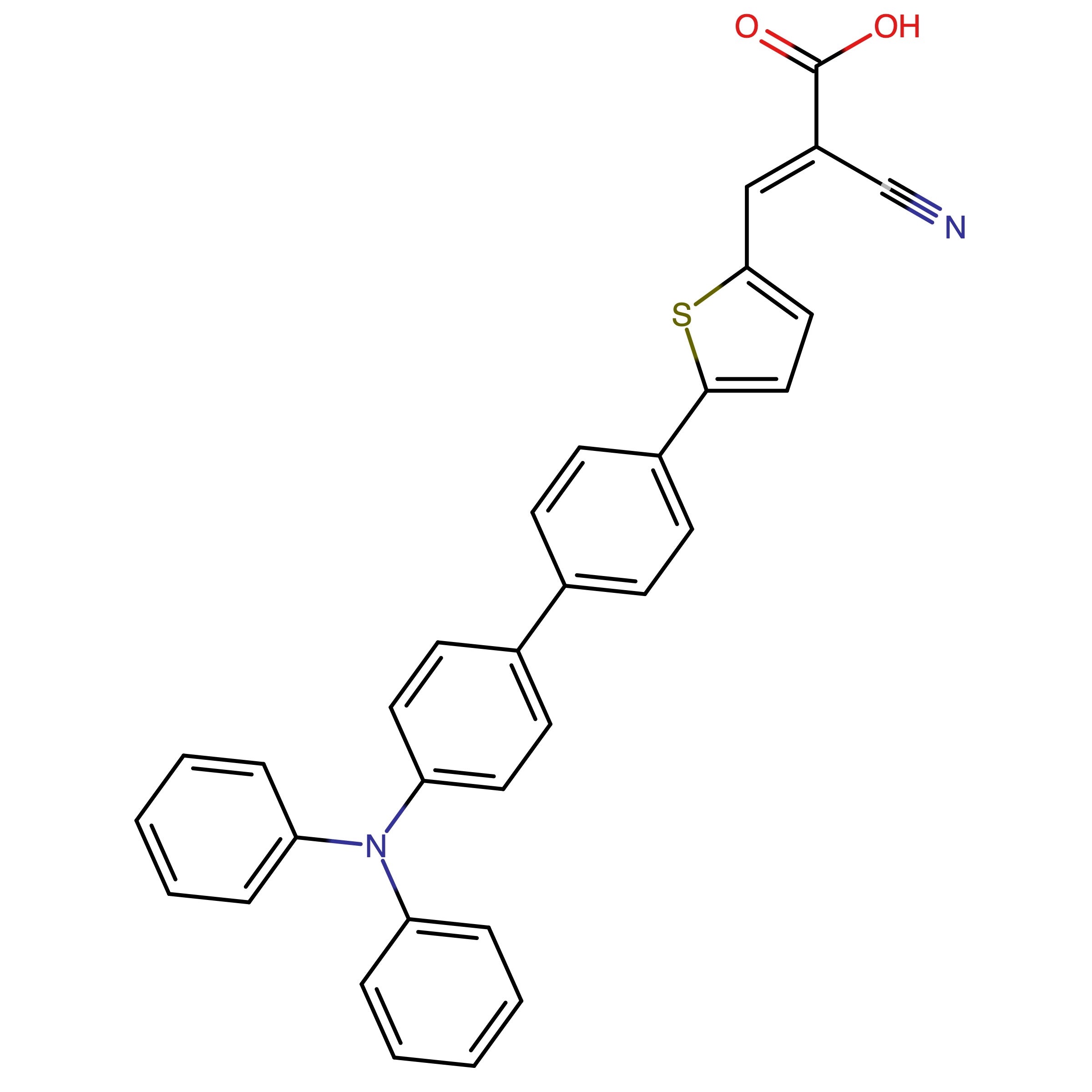 CAS RN 1172120-61-4 | (E)-2-Carbonitril-3-[5-[4-[4-(N-phenylanilino)phenyl]phenyl]thiophen-2-yl]prop-2-enoic acid