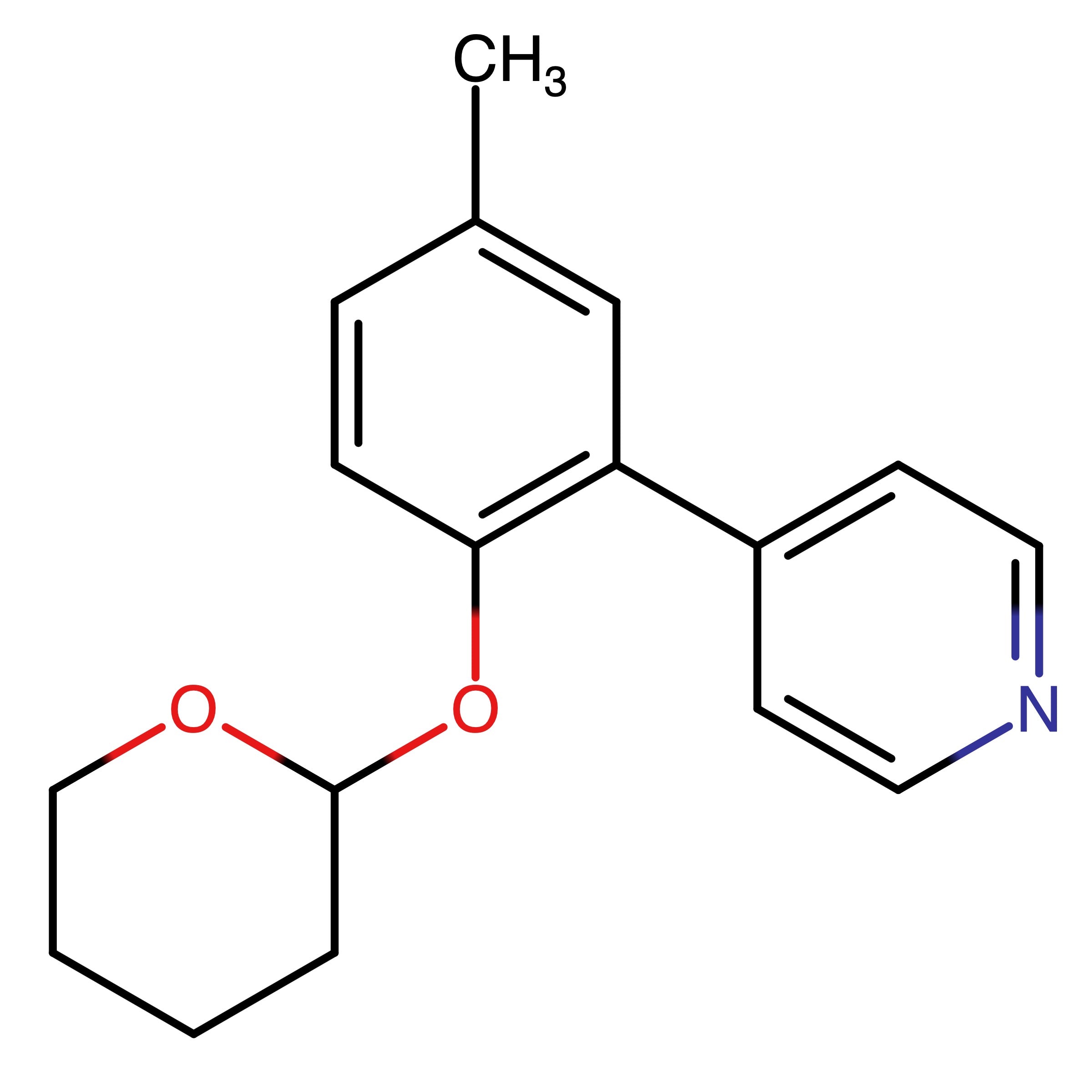 CAS RN 1202677-29-9 | 4_(5_Methyl_2_(tetrahydro_pyran_2_yloxy)_phenyl)_pyridine