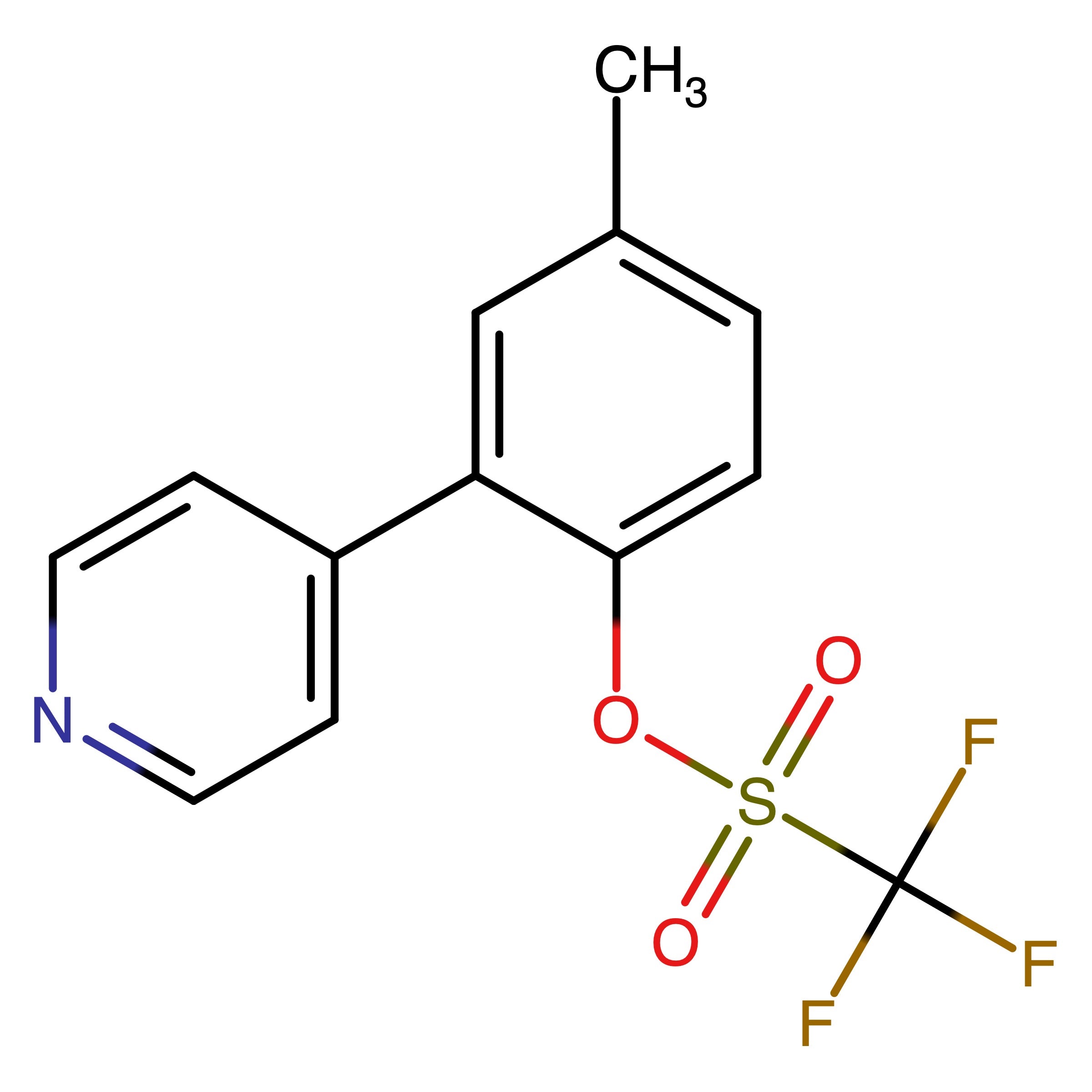 CAS RN 1202677-31-3 | Trifluoromethanesulfonic acid 4_methyl_2_pyridin_4_yl_phenyl ester