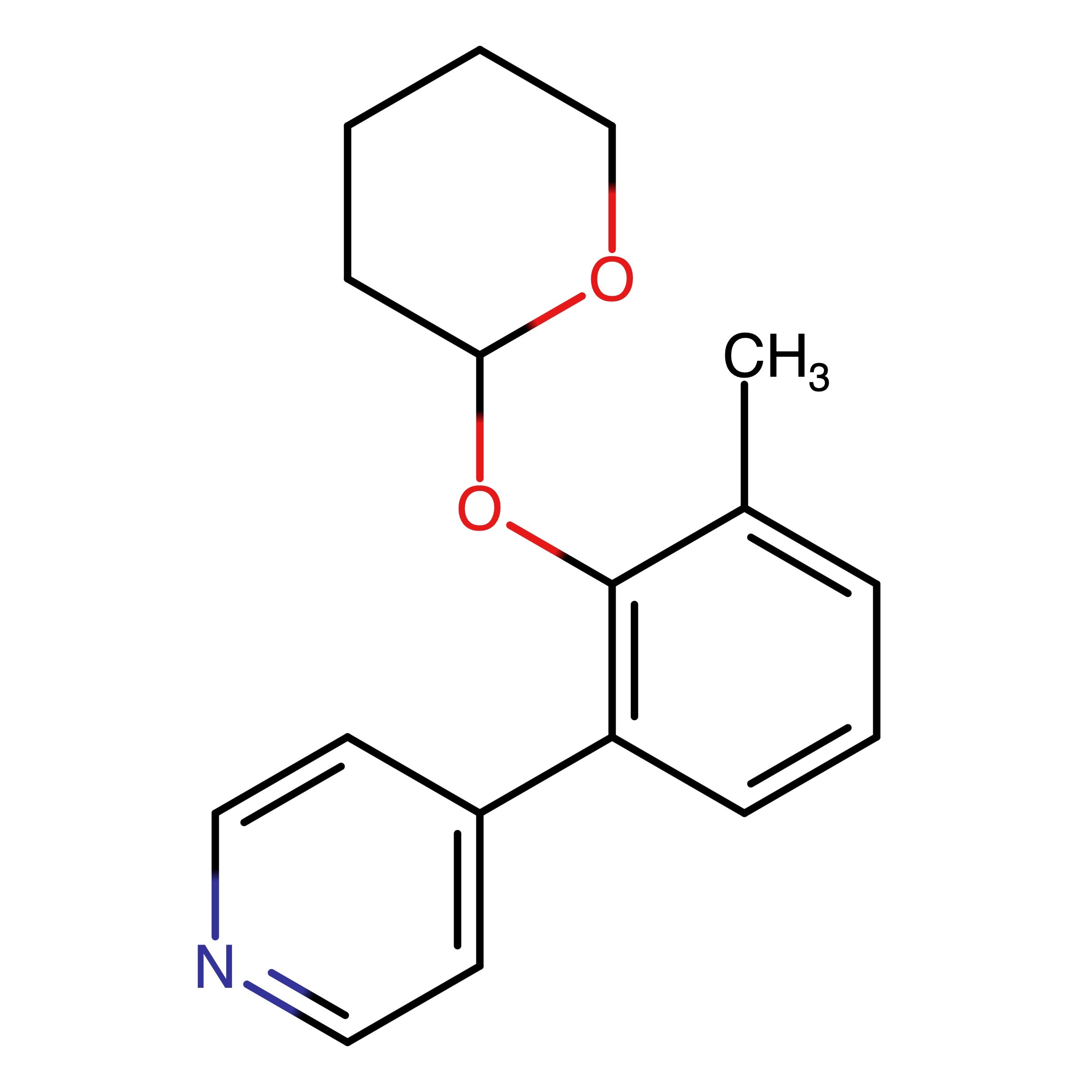 CAS RN 1202677-36-8 | 4_(3_Methyl_2_(tetrahydro_pyran_2_yloxy)_phenyl)_pyridine