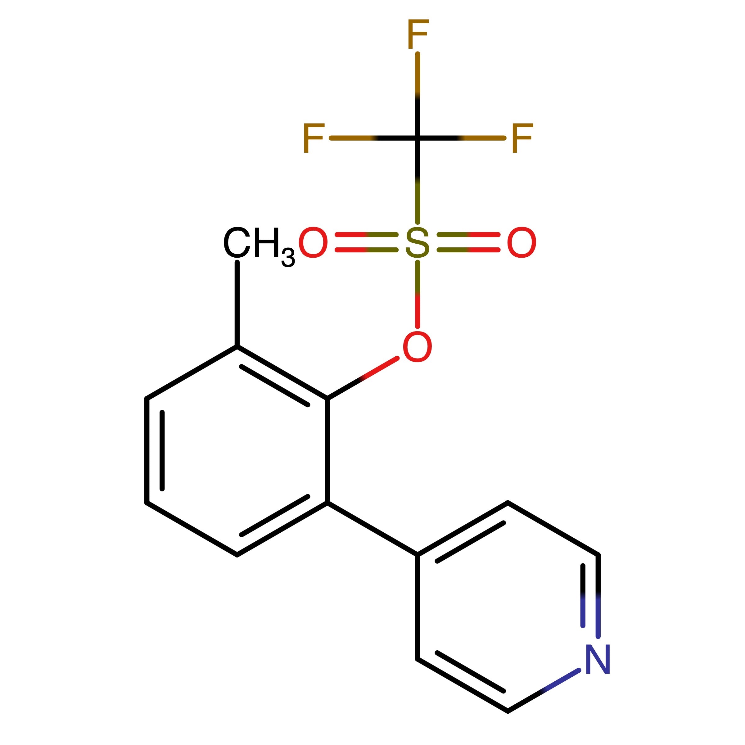 CAS RN 1202677-38-0 | Trifluoro_methanesulfonic acid 2_methyl_6_pyridin_4_yl_phenyl ester