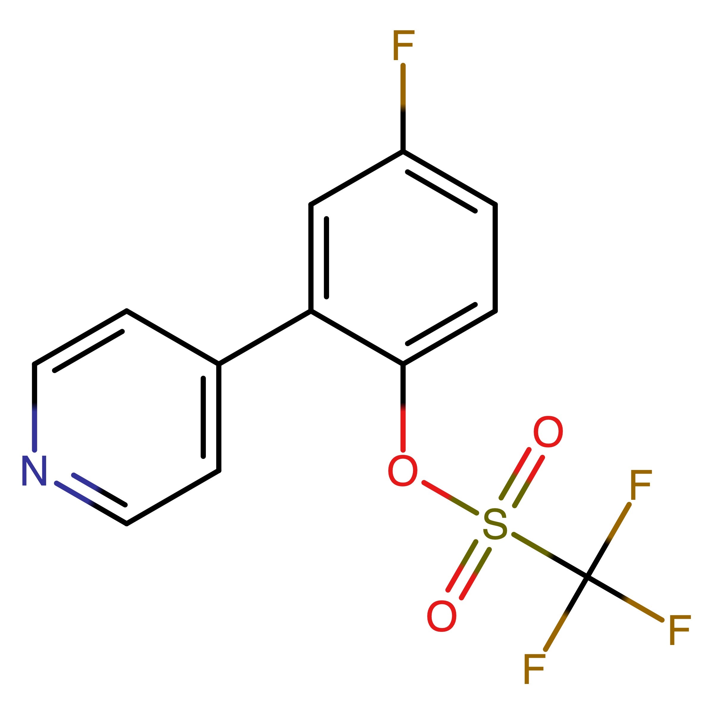 CAS RN 1202677-43-7 | Trifluoro_methanesulfonic acid 4_fluoro_2_pyridin_4_yl_phenyl ester