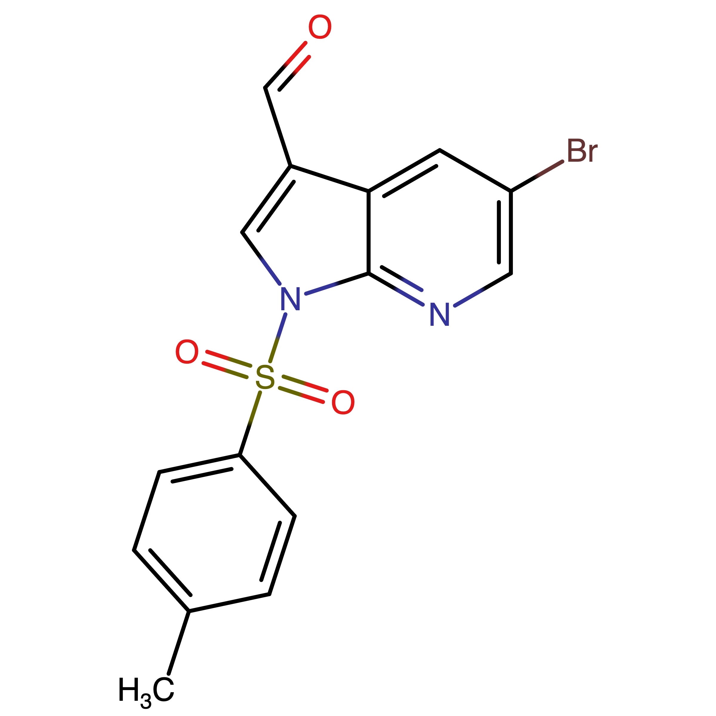 CAS RN 1207626-51-4 | 5-Bromo-1-tosyl-1H-pyrrolo[2,3-b]pyridine-3-carbaldehyde | MFCD15529362