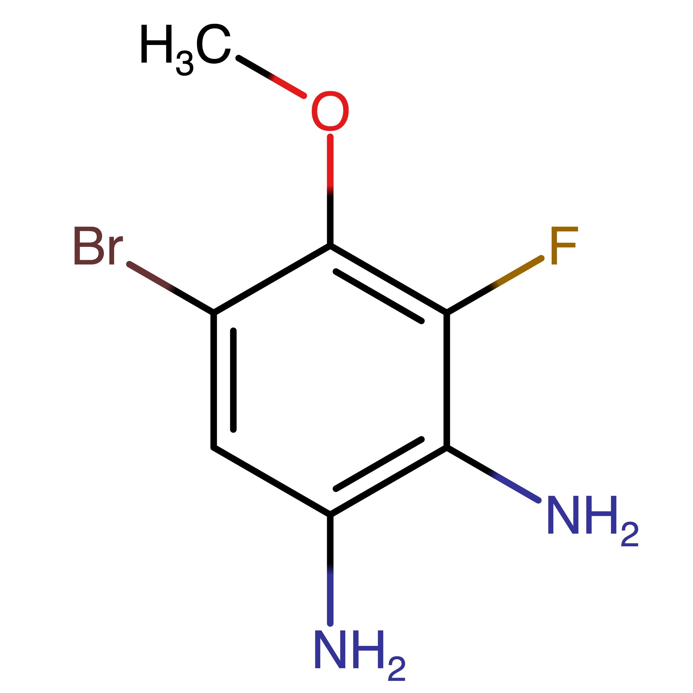 CAS RN 1210047-76-9 | 5-Bromo-3-fluoro-4-methoxybenzene-1,2-diamine