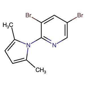 1210477-73-8 | 3,5-Dibromo-2-(2,5-dimethyl-1H-pyrrol-1-yl)pyridine - Hoffman Fine Chemicals