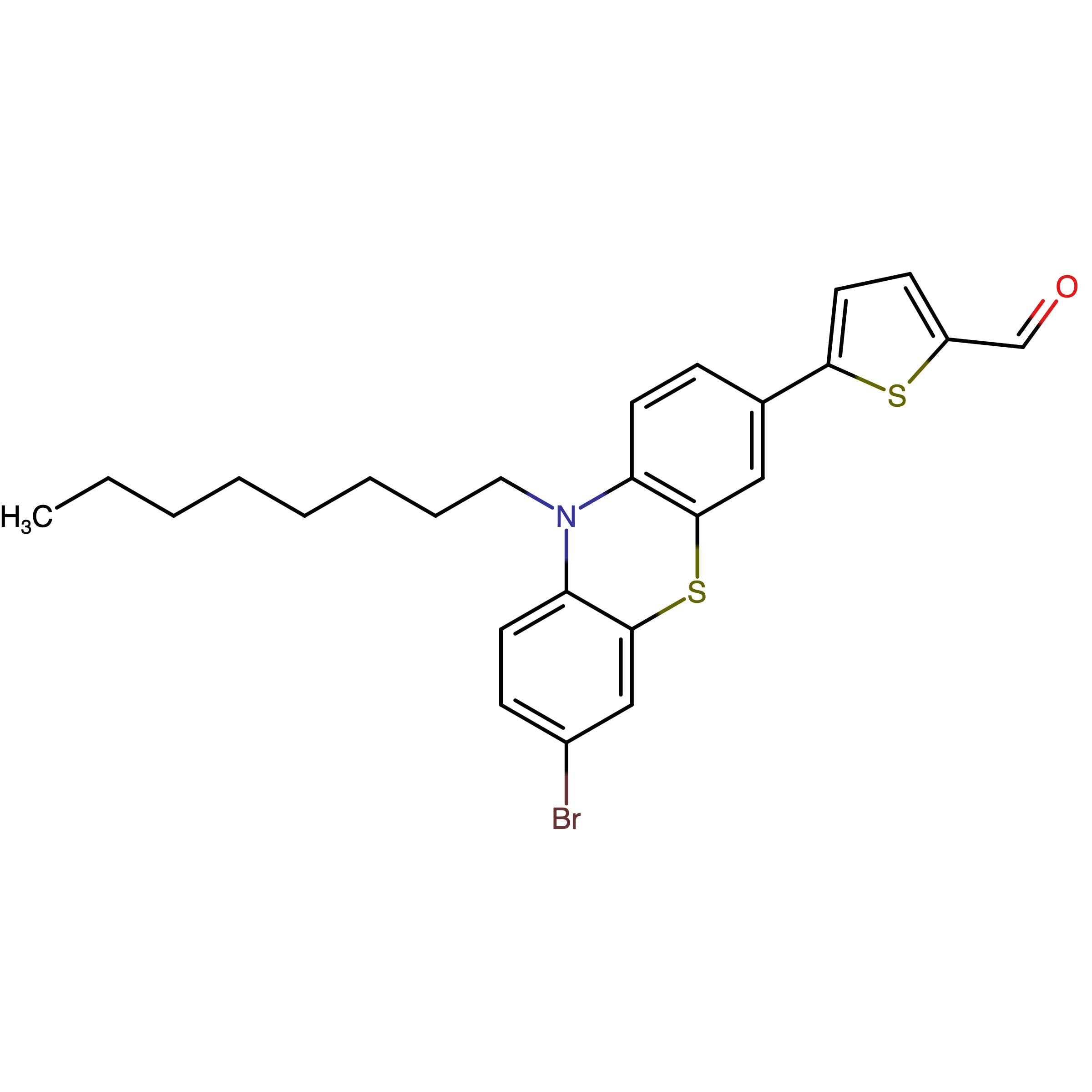 CAS RN 1221413-95-1 | 3-(5-Formyl-2-thiophene)-7-bromo-10-octyl-phenothiazine