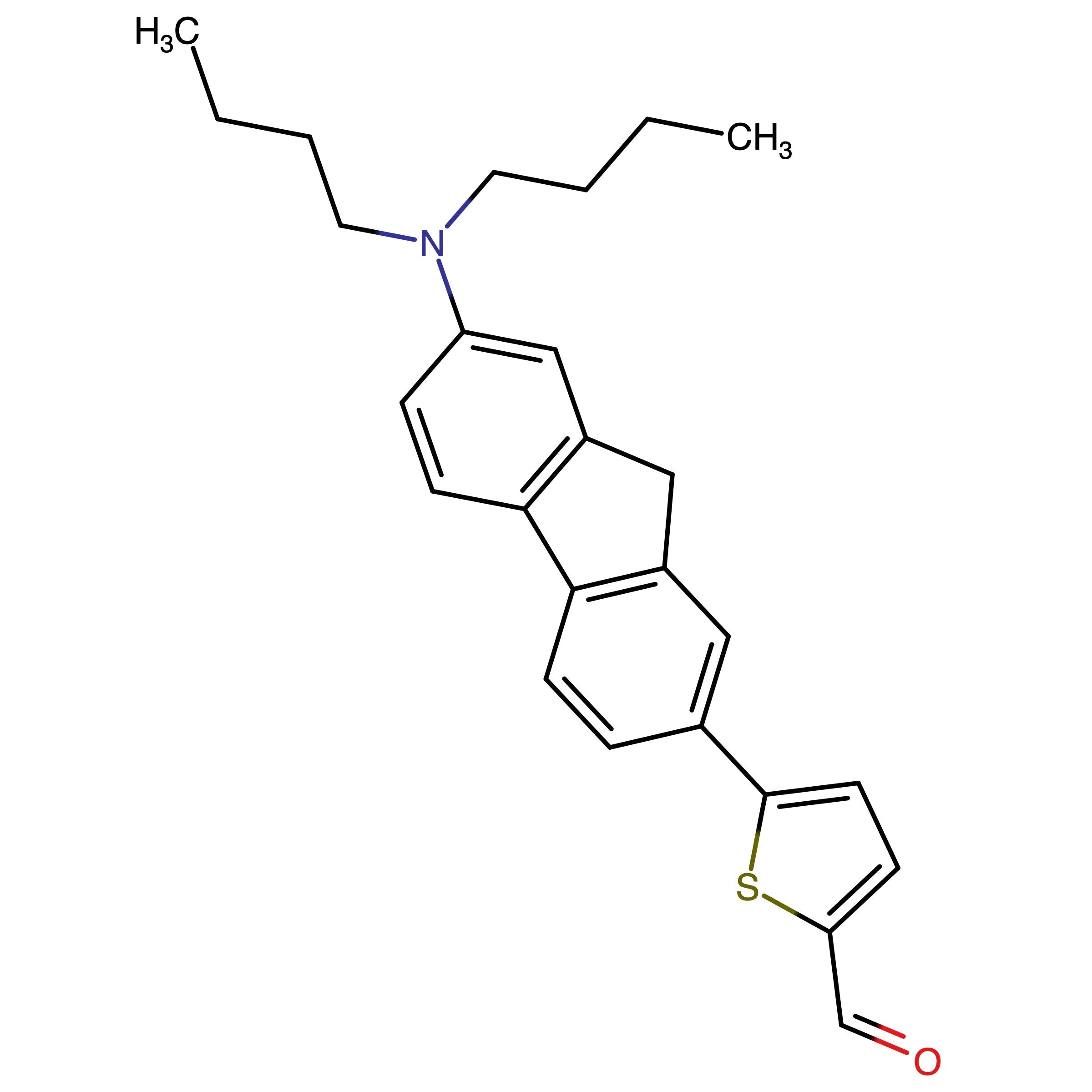 CAS RN 1227420-94-1 | 5-(7-Dibutylamino-9H-fluoren-2-yl)-thiophene-2-carbaldehyde