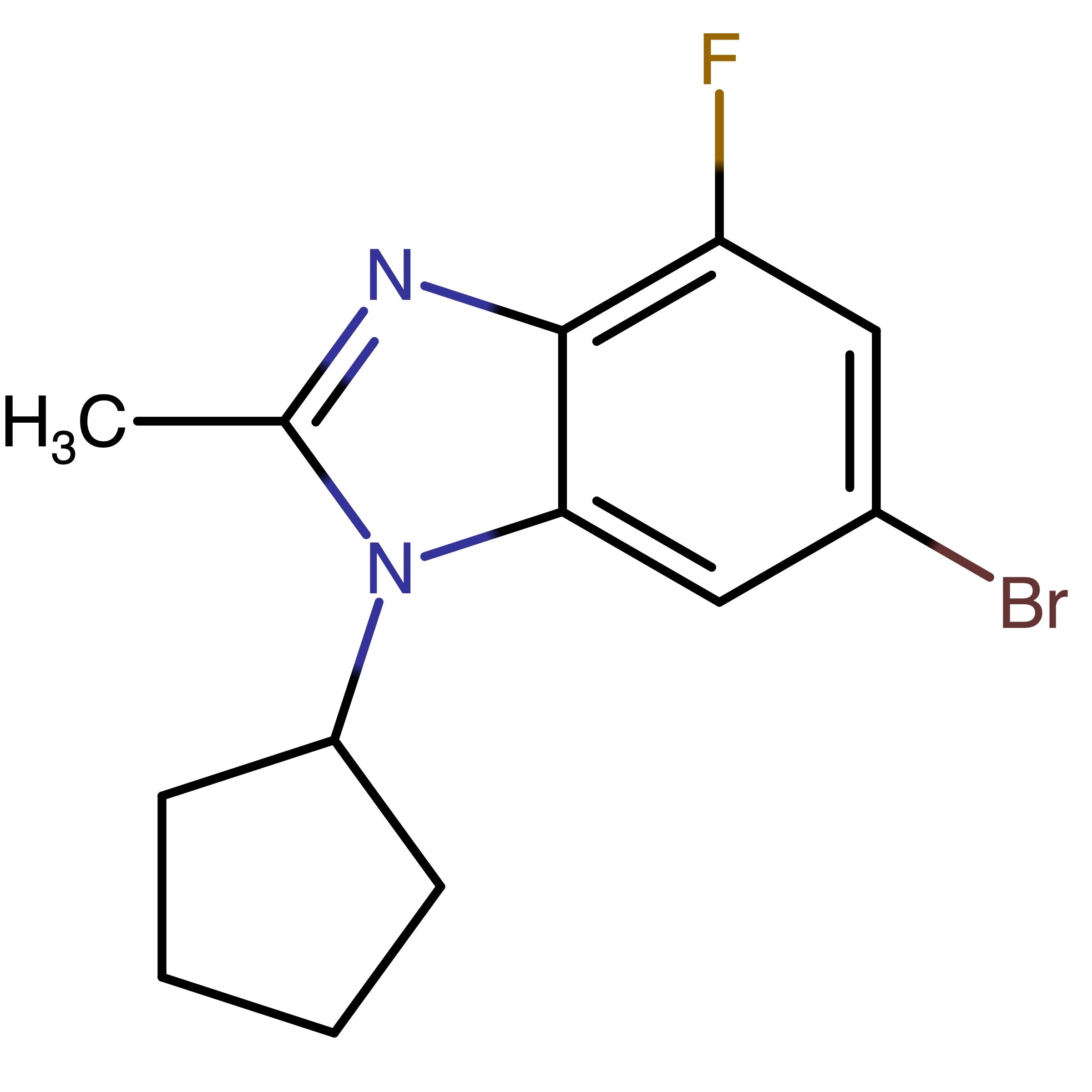 CAS RN 1231930-36-1 | 6-Bromo-1-cyclopentyl-4-fluoro-2-methyl-1H-benzo[d]imidazole | MFCD29913769