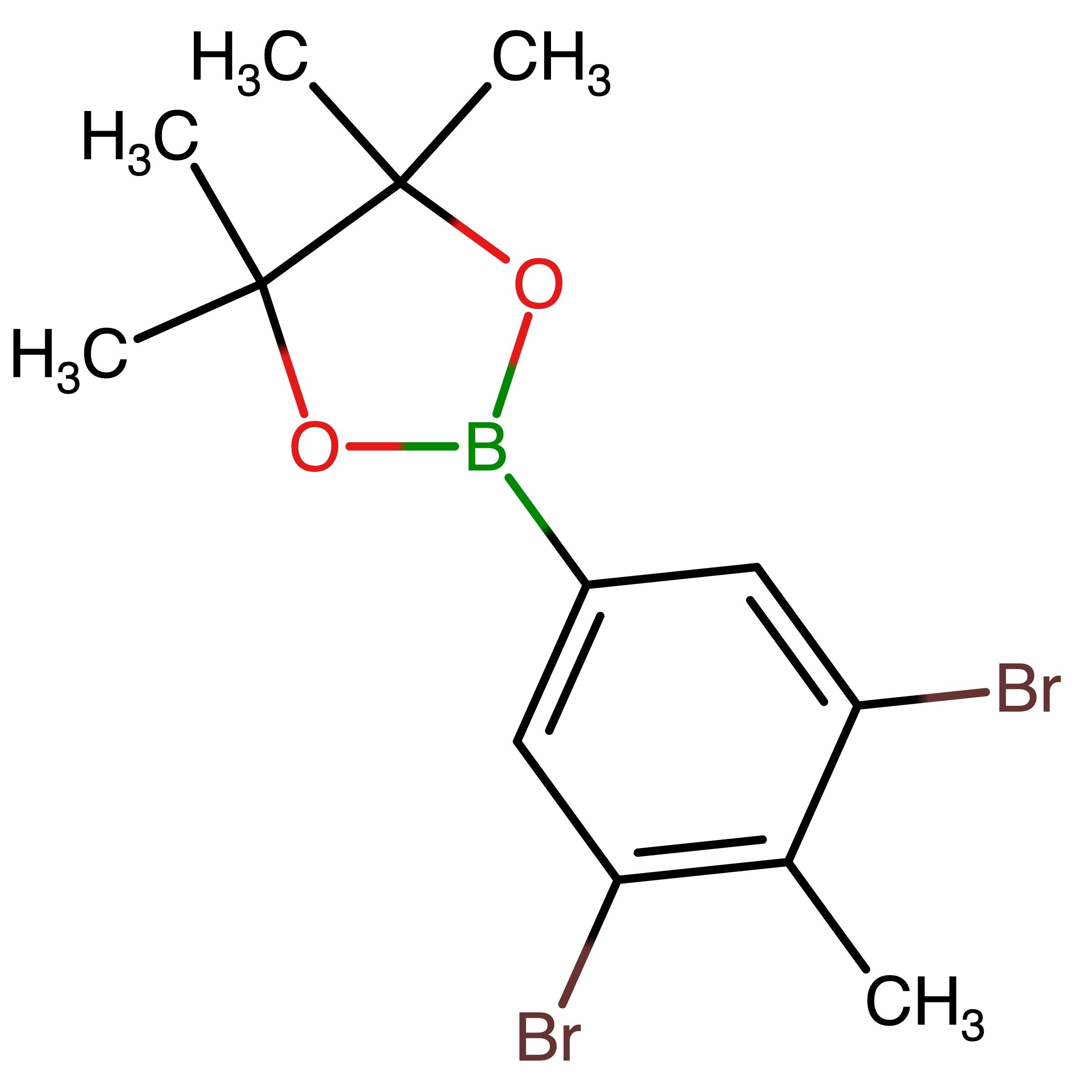CAS RN 1236348-90-5 | 2,6-Dibromo-4-(4,4,5,5-tetramethyl-1,3,2-dioxaborolan-2-yl)toluene | MFCD22494363