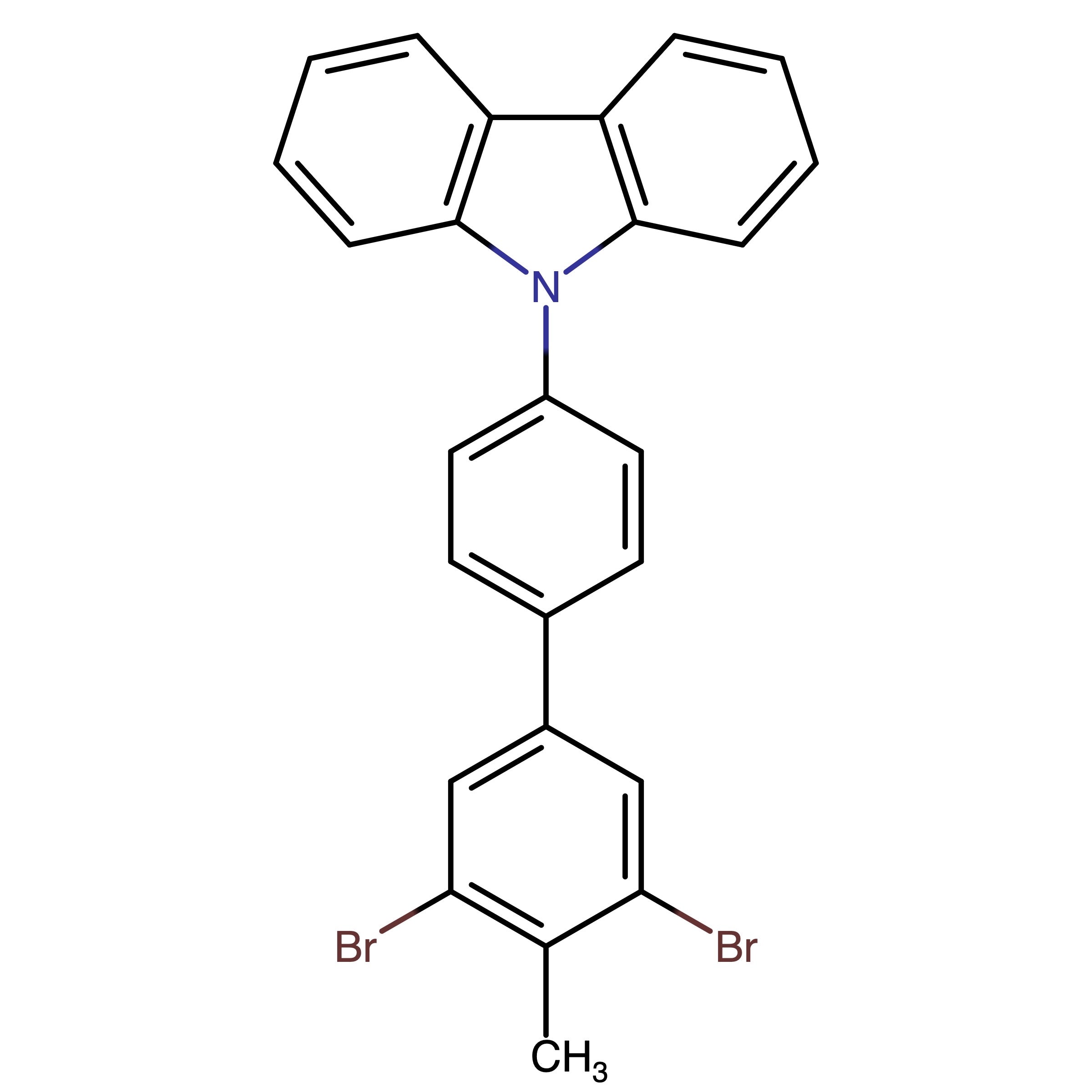 CAS RN 1236348-93-8 | 9-[4-(3,5-Dibromo-4-methylphenyl)phenyl]carbazole