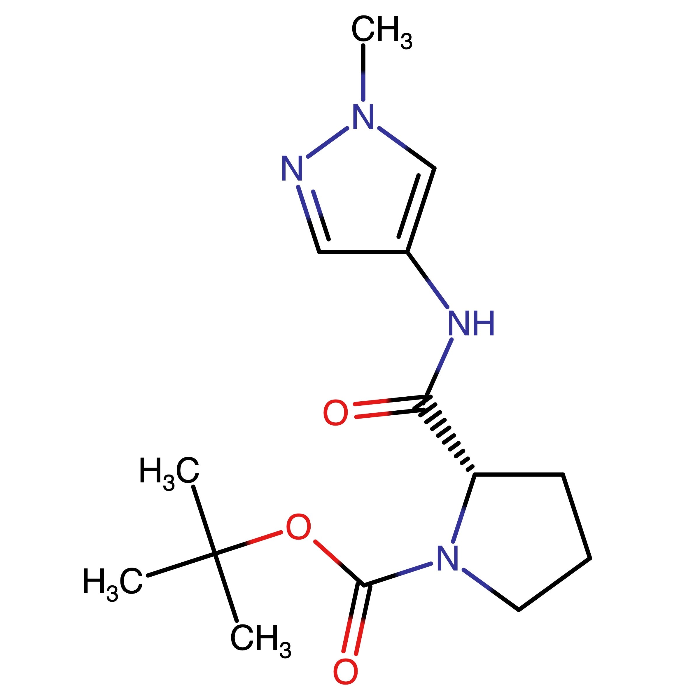 CAS RN 1241115-91-2 | tert-Butyl (2S)-2-[(1-methylpyrazol-4-yl)carbamoyl]pyrrolidine-1-carboxylate