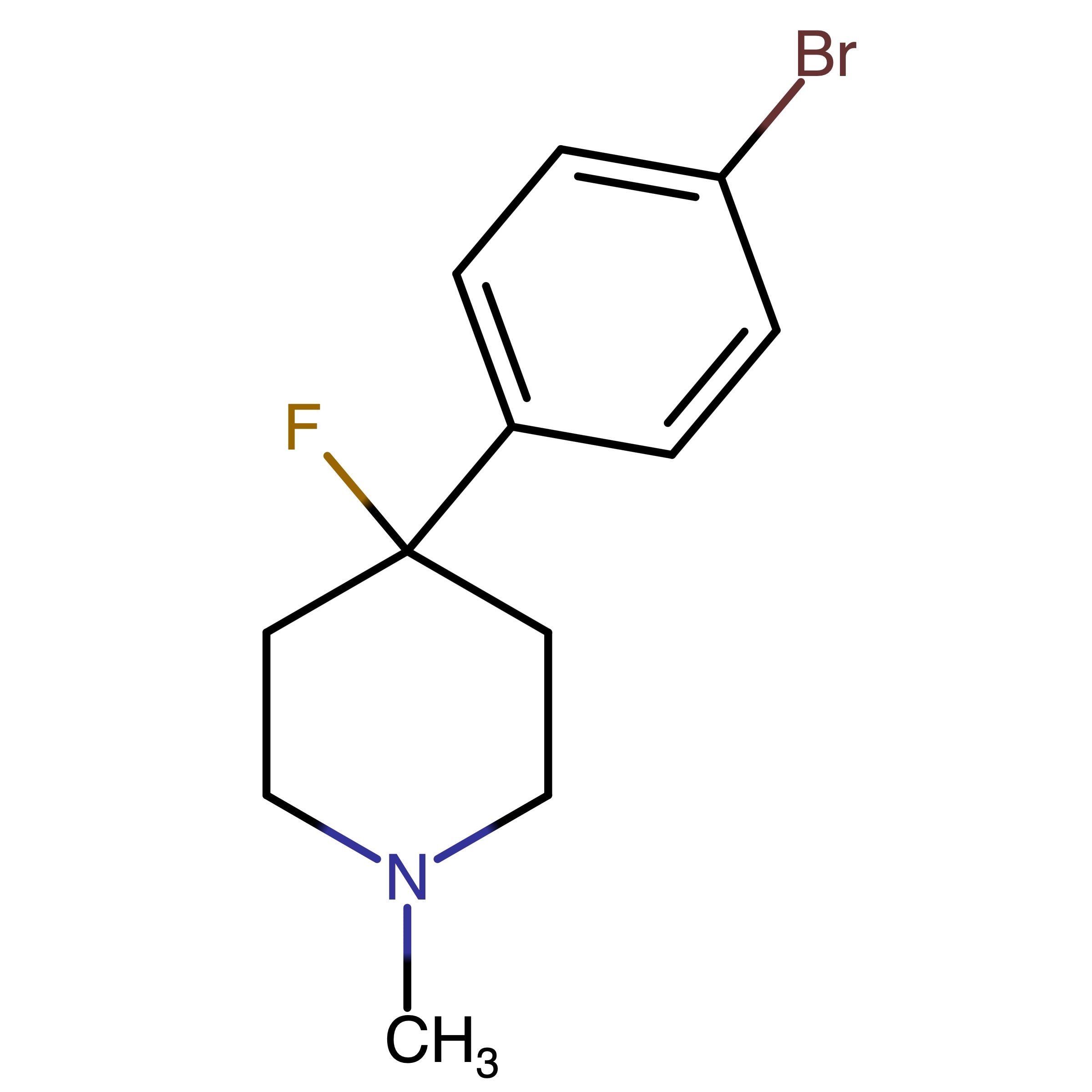 CAS RN 1243268-82-7 | 4-(4-Bromophenyl)-4-fluoro-1-methylpiperidine