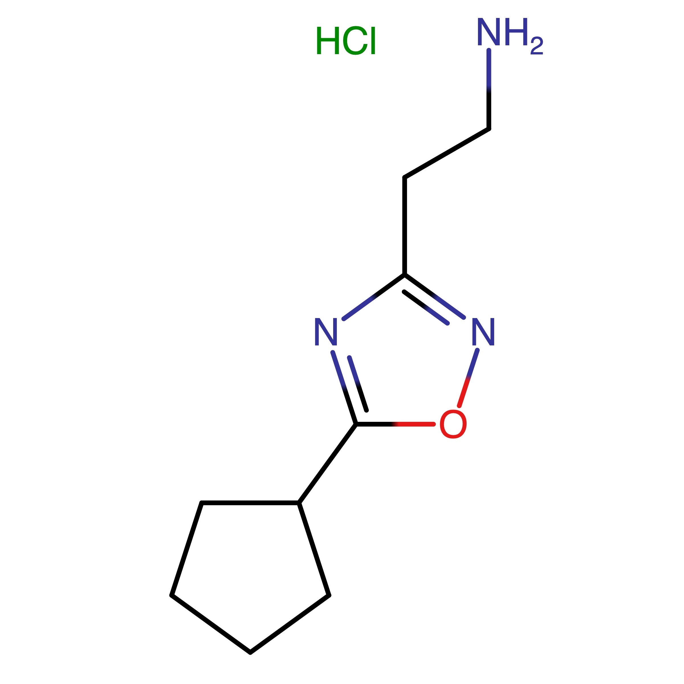CAS RN 1244058-78-3 | 2-(5-Cyclopentyl-1,2,4-oxadiazol-3-yl)ethanamine hydrochloride