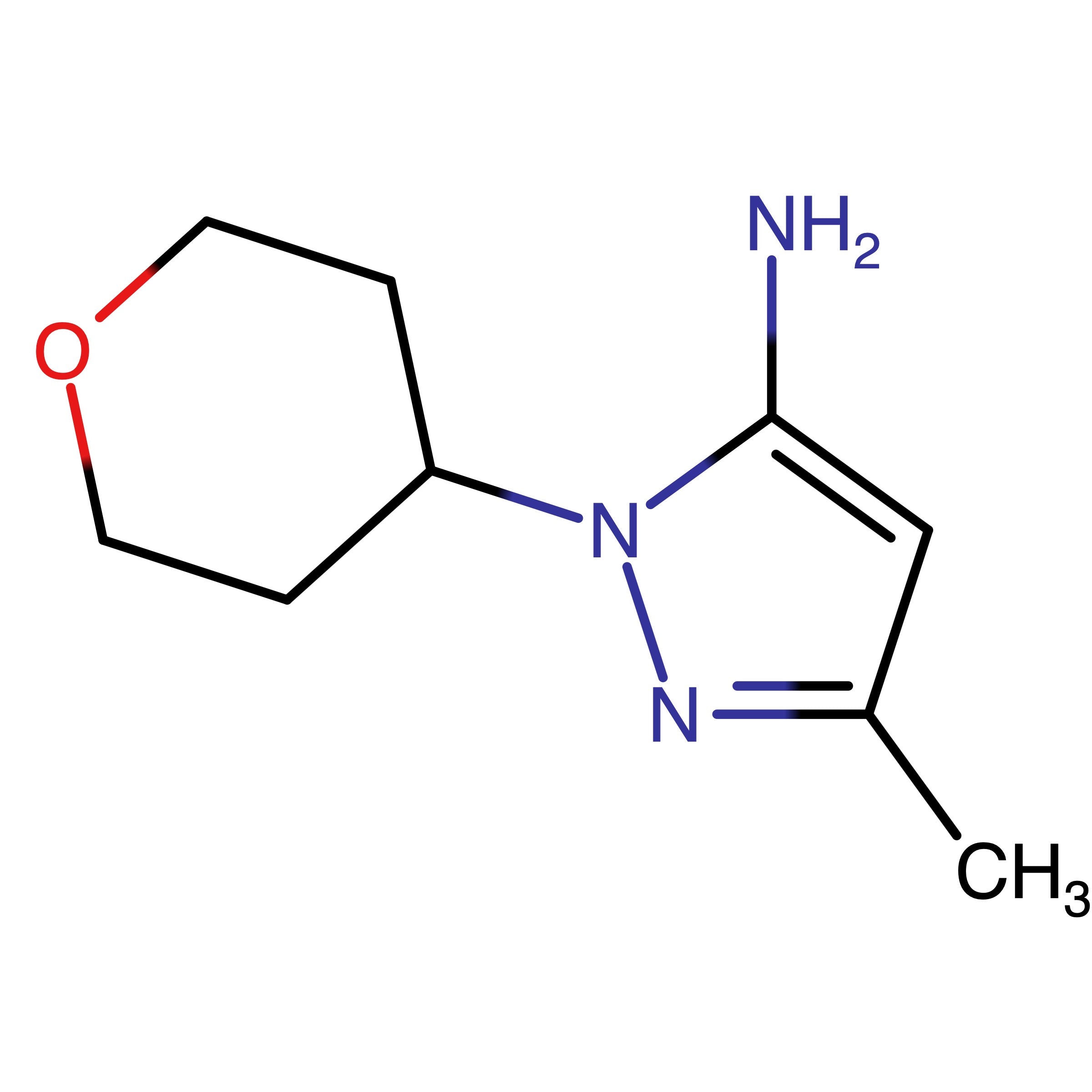 CAS RN 1247075-24-6 | 3-Methyl-1-(tetrahydro-2H-pyran-4-yl)-1H-pyrazol-5-amine | MFCD16092683