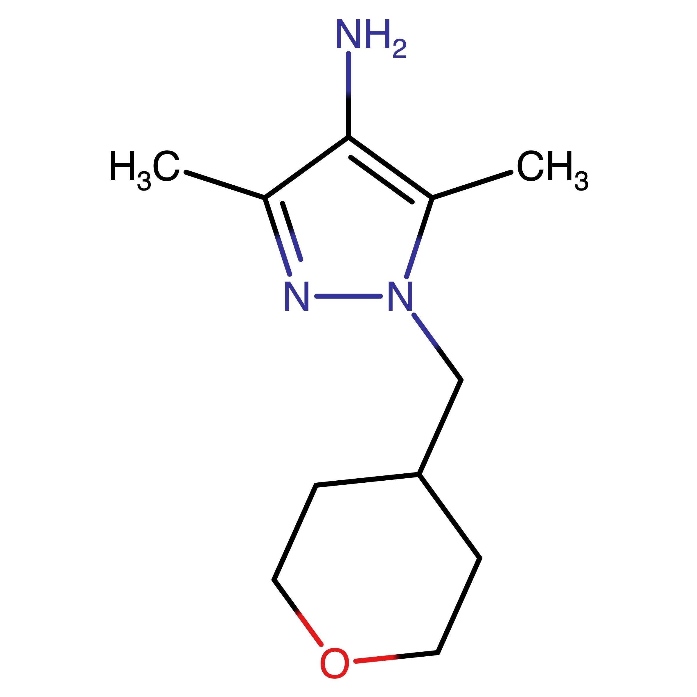 CAS RN 1250928-53-0 | 3,5-Dimethyl-1-((tetrahydro-2H-pyran-4-yl)methyl)-1H-pyrazol-4-amine