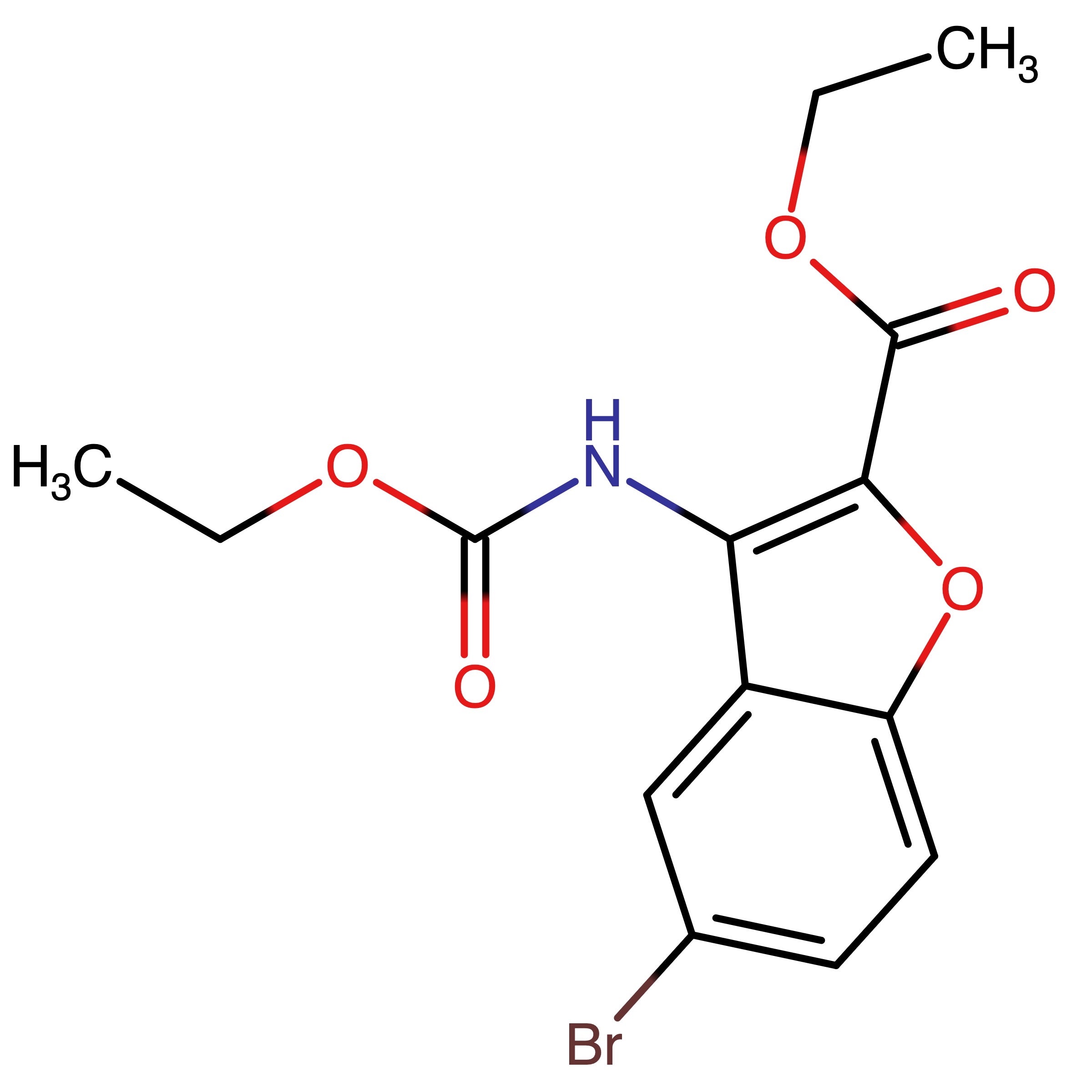 CAS RN 1251582-36-1 | Ethyl-5-bromo-3-ethoxycarbonylamino-1-benzofuran-2-carboxylate